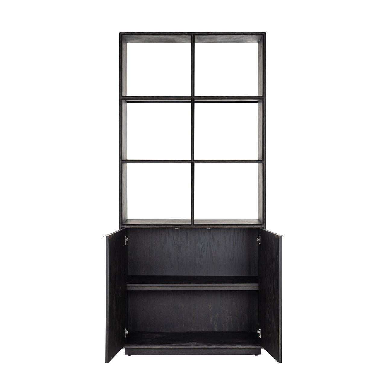 Display cabinet Blackbone brass 2-doors (Black rustic)