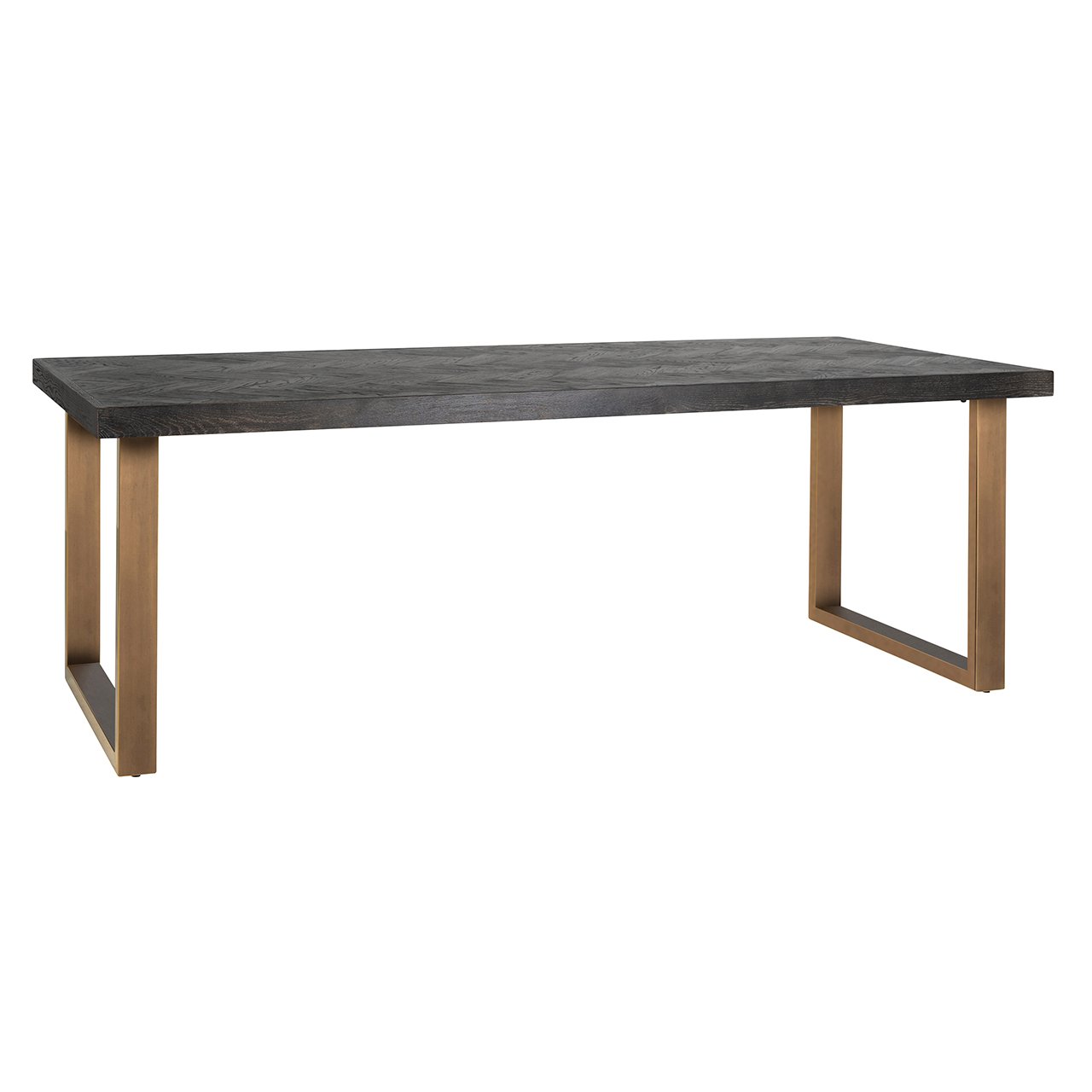 Dining table Blackbone brass 220 (Black rustic)