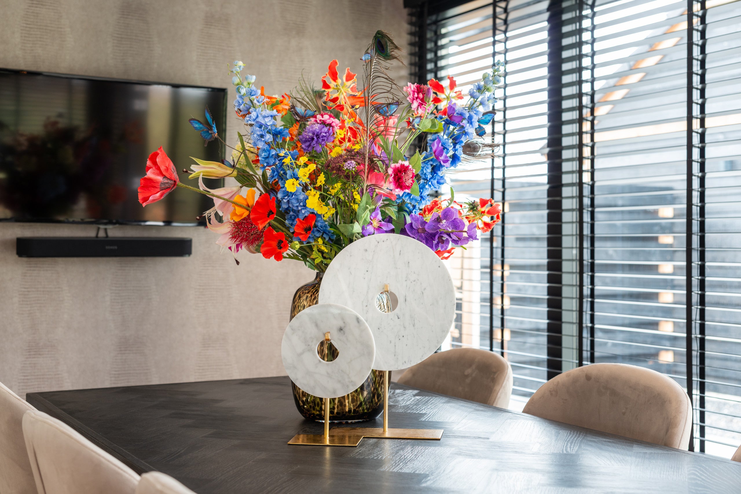 Dining table Blackbone Brass black rustic 220