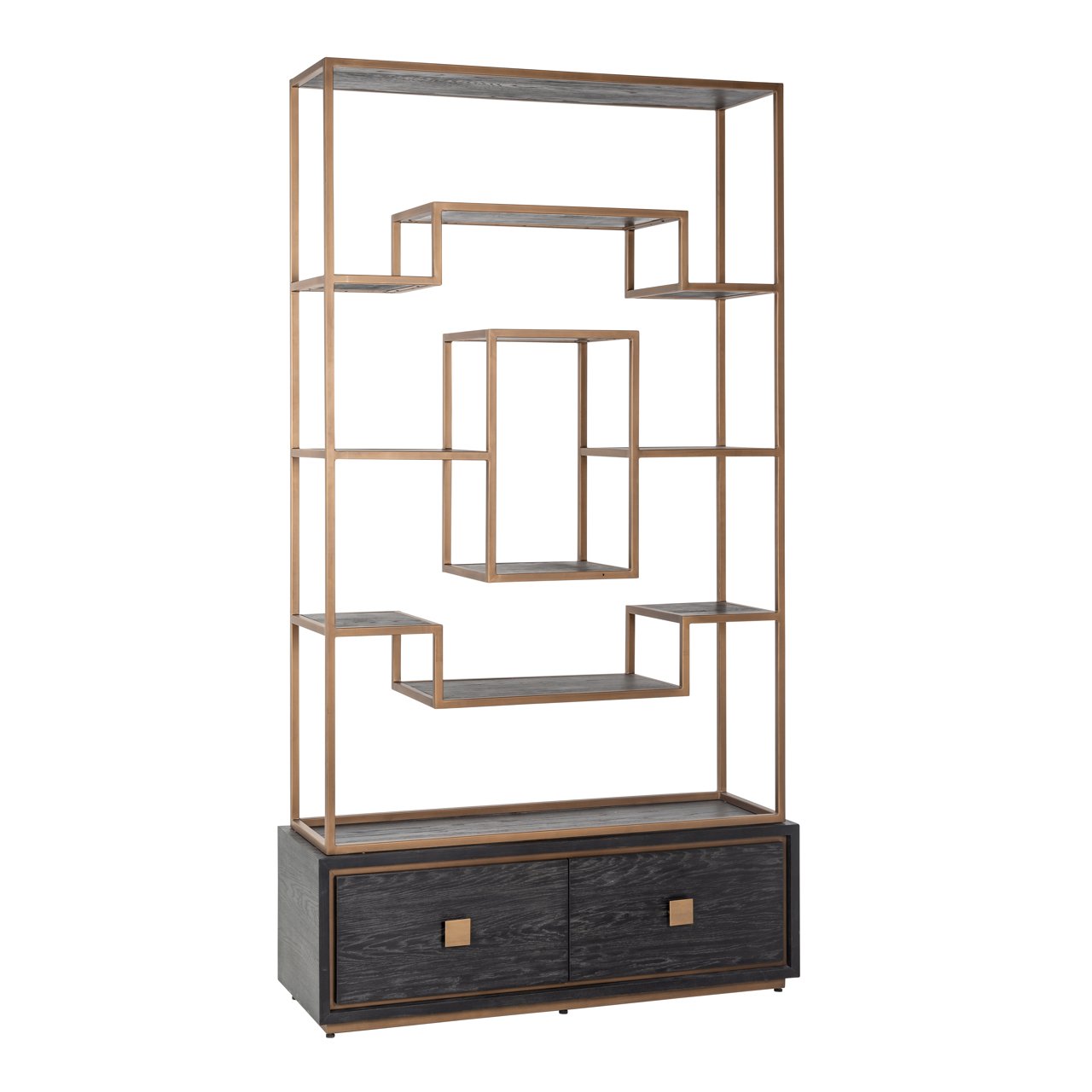 Display cabinet Hunter black rustic