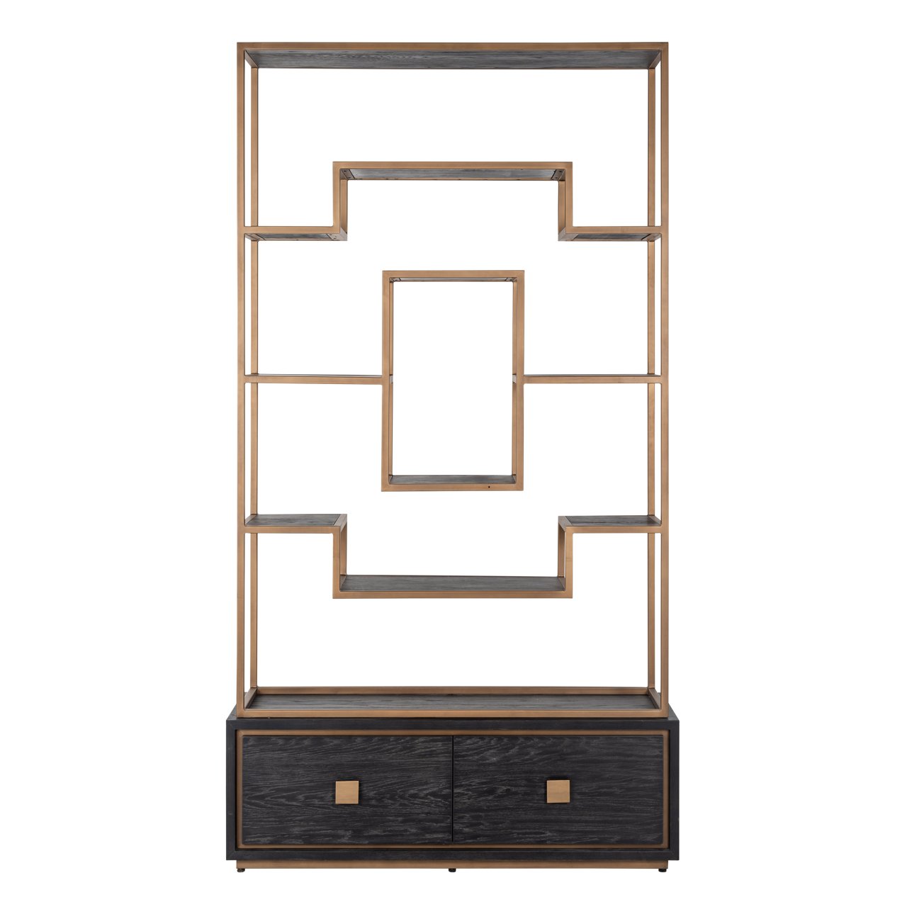 Display cabinet Hunter black rustic