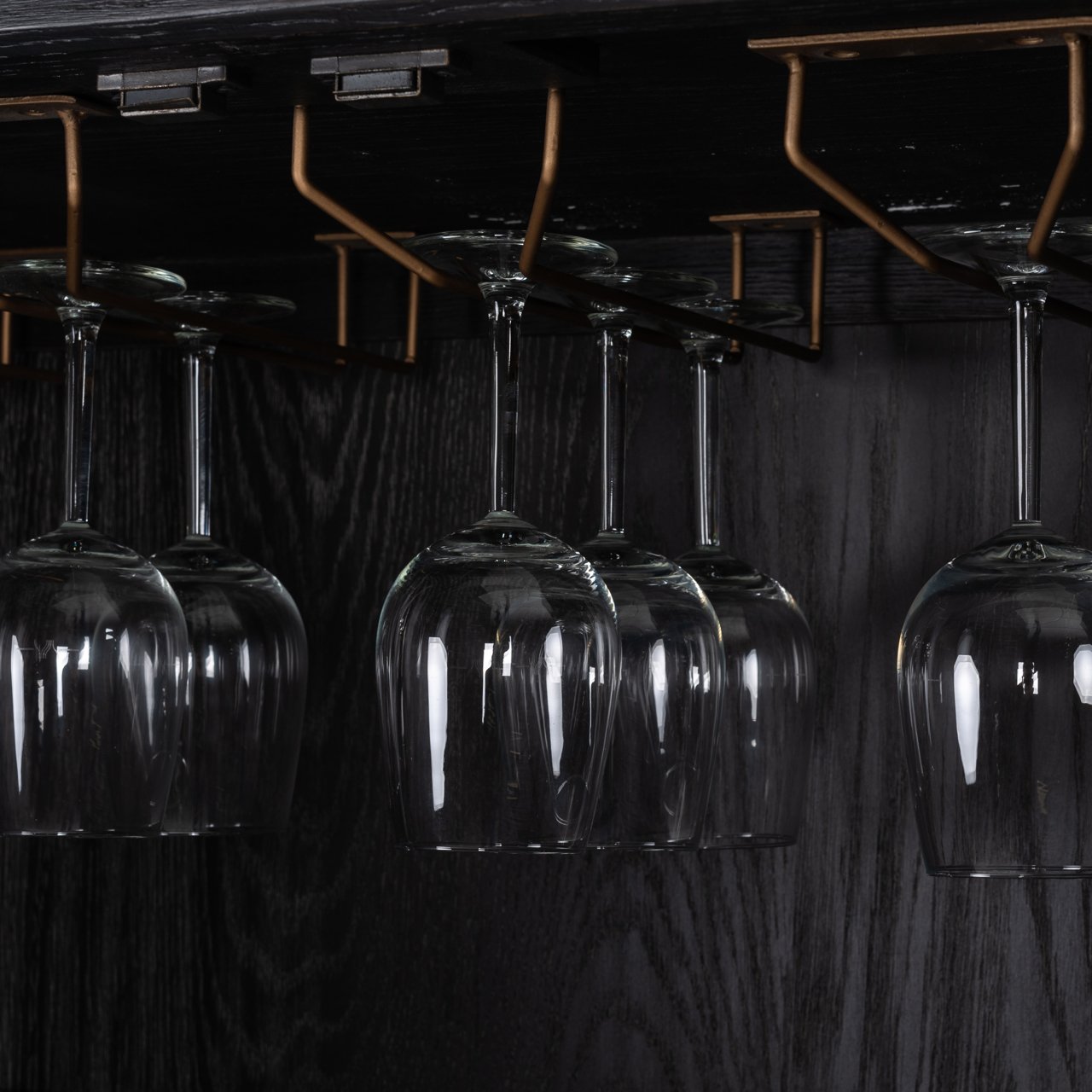 Storage cabinet Bloomville brass shagreen