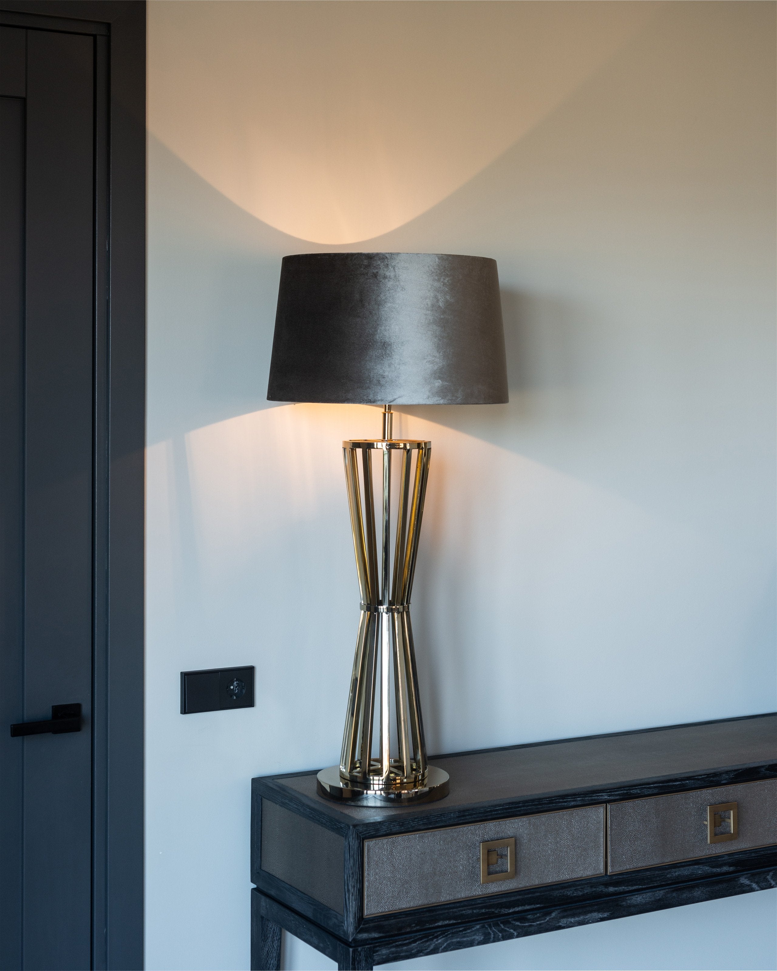 Console Bloomville brass shagreen