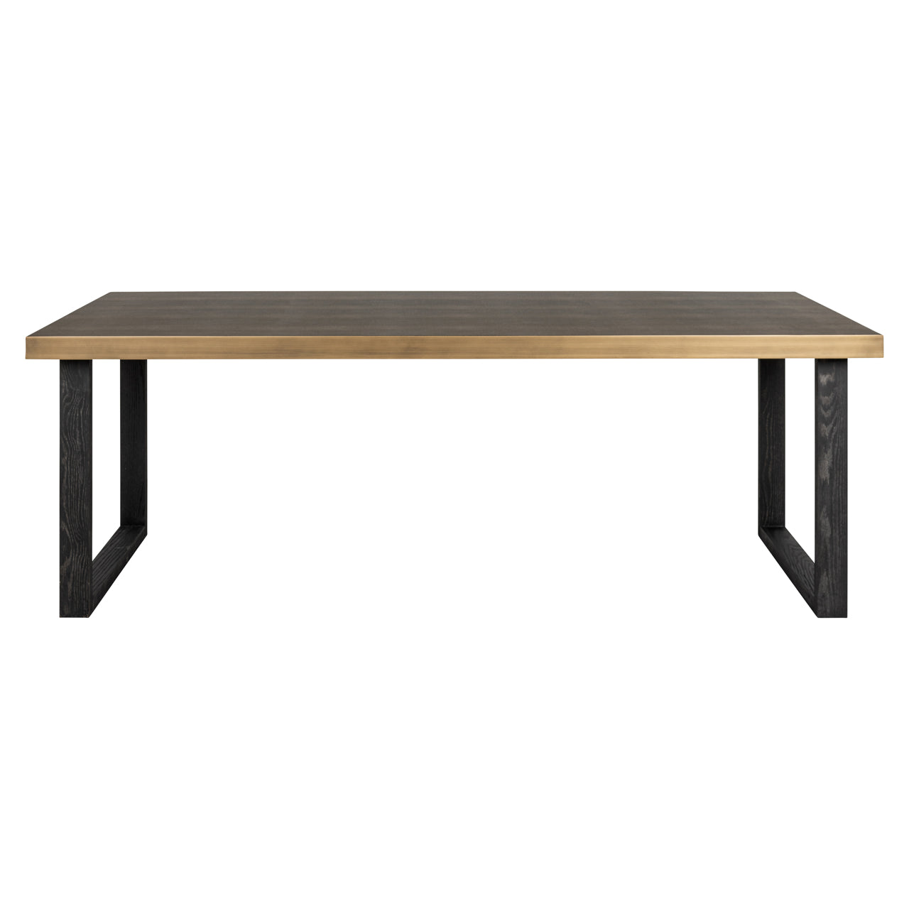 Dining table Bloomville brass shagreen incl. glass top 230