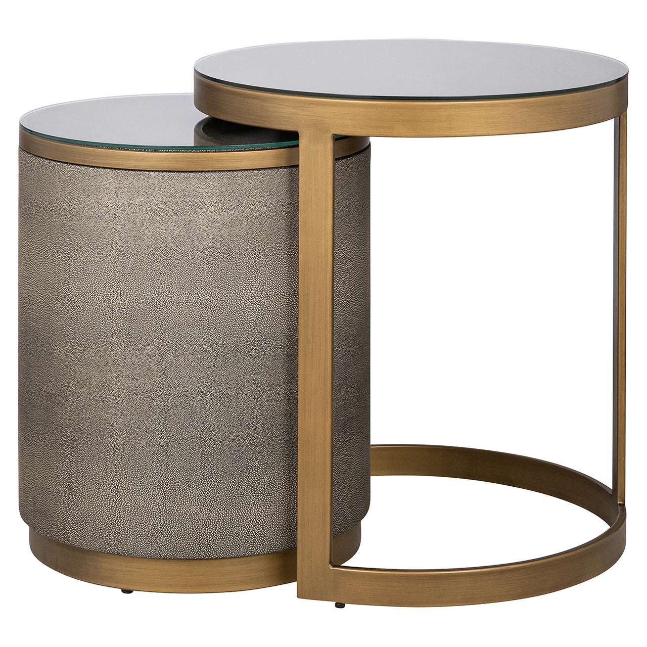 End table Bloomville set of 2 incl. glass (Gold)