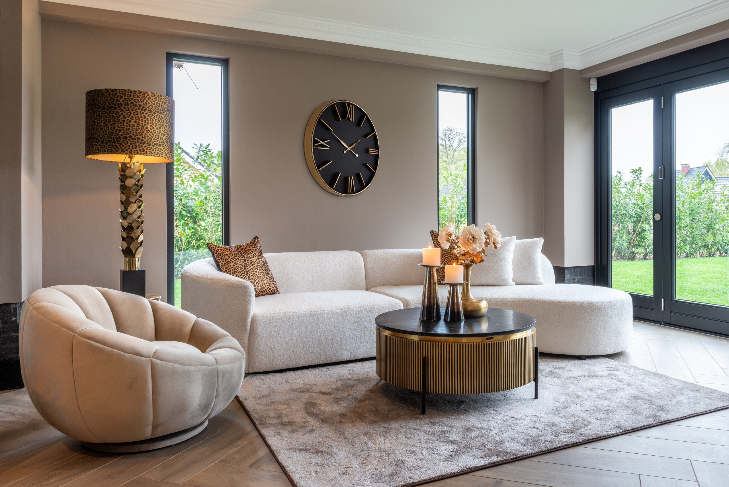 Coffee table Ironville gold 90Ø