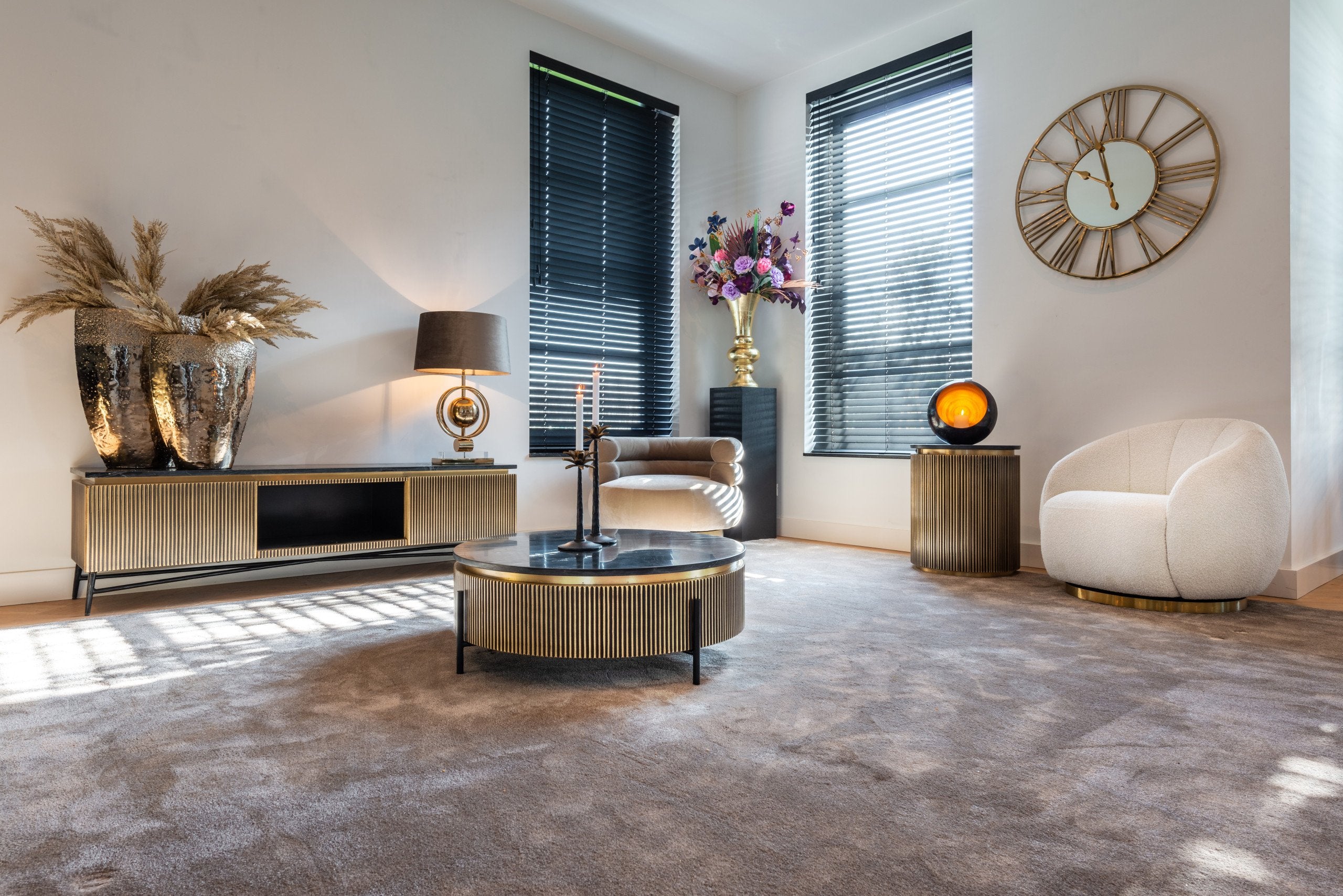 TV cabinet Ironville gold