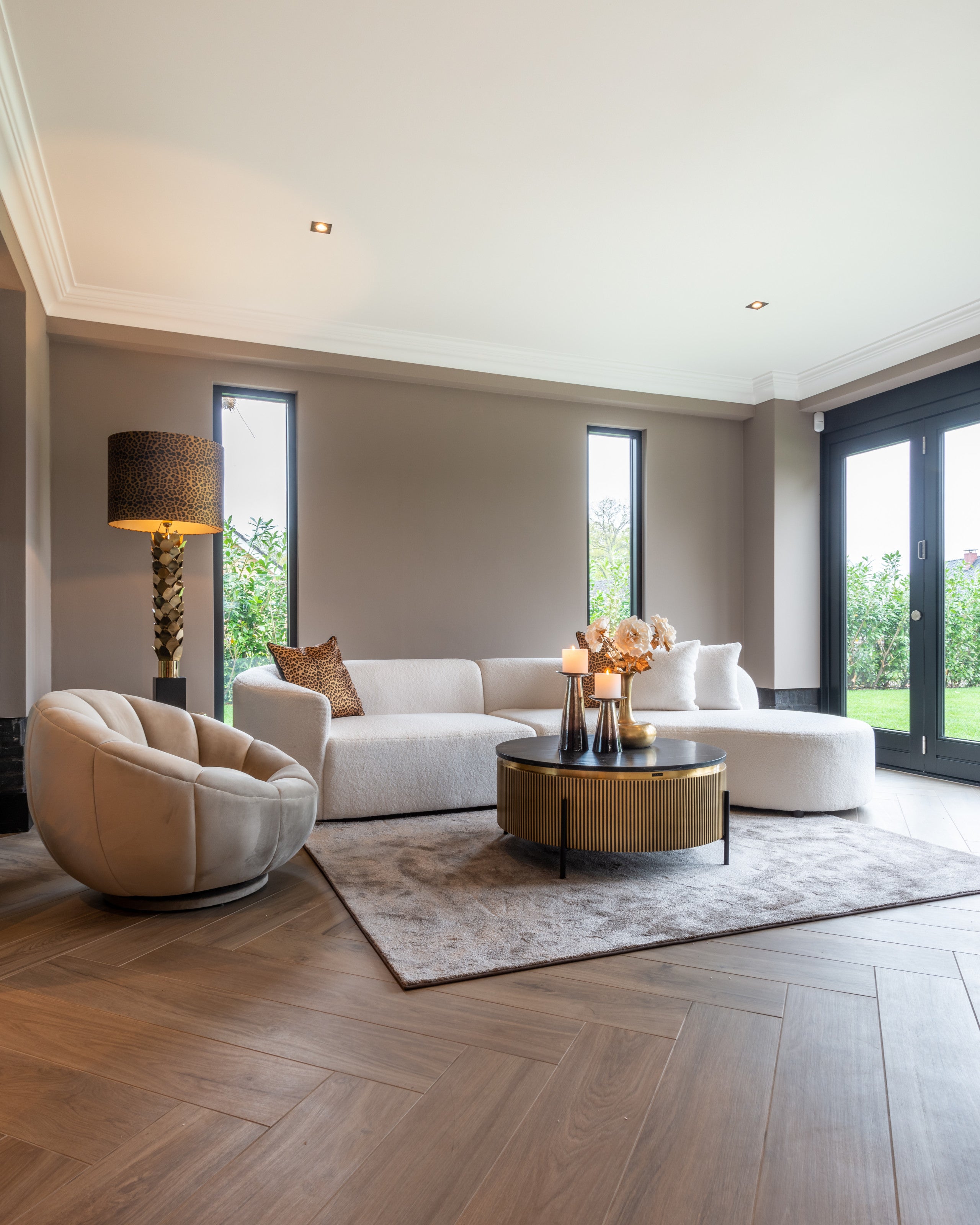 Couchtisch Ironville 90Ø (Gold)
