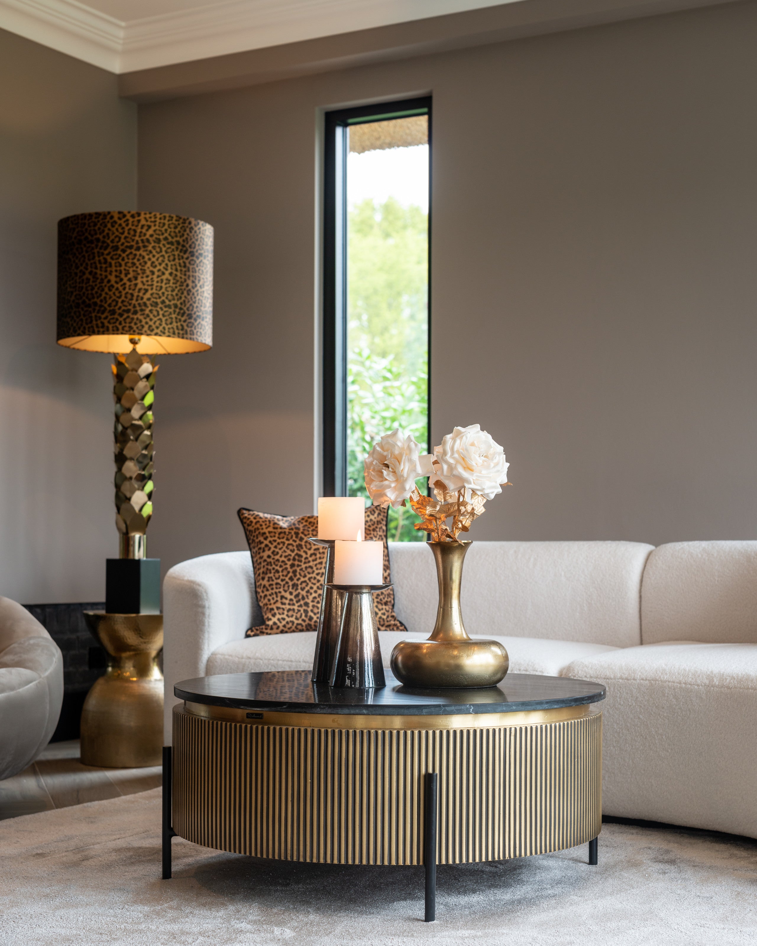 Couchtisch Ironville 90Ø (Gold)