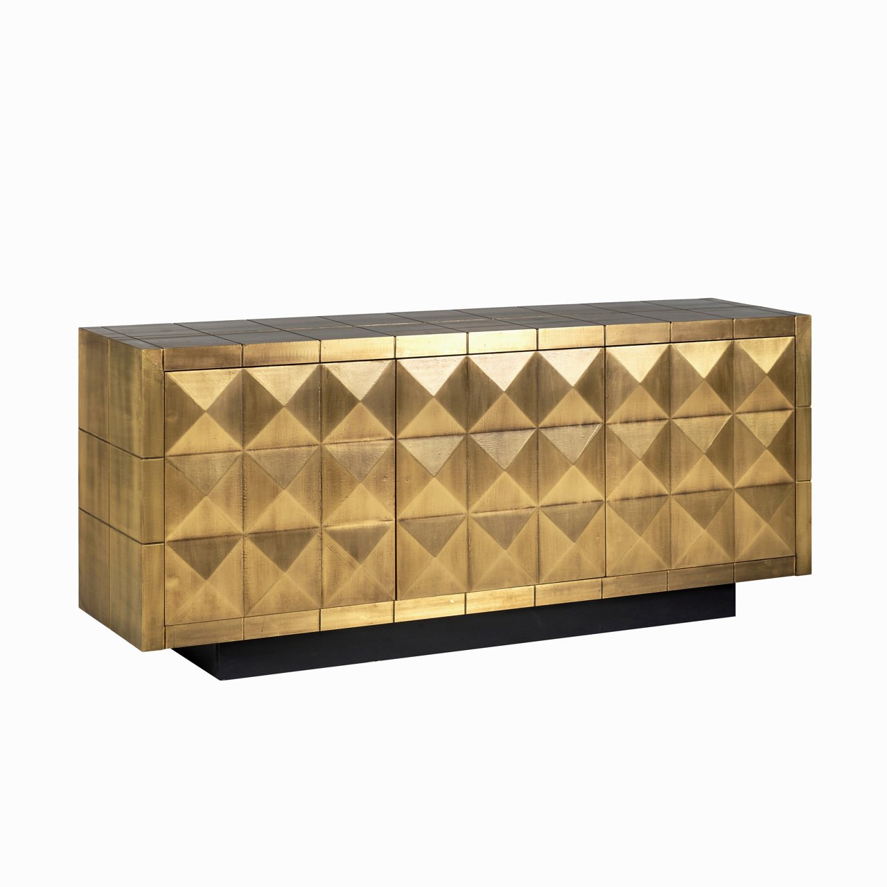 Sideboard Collada 3-türig (Gebürstetes Gold)