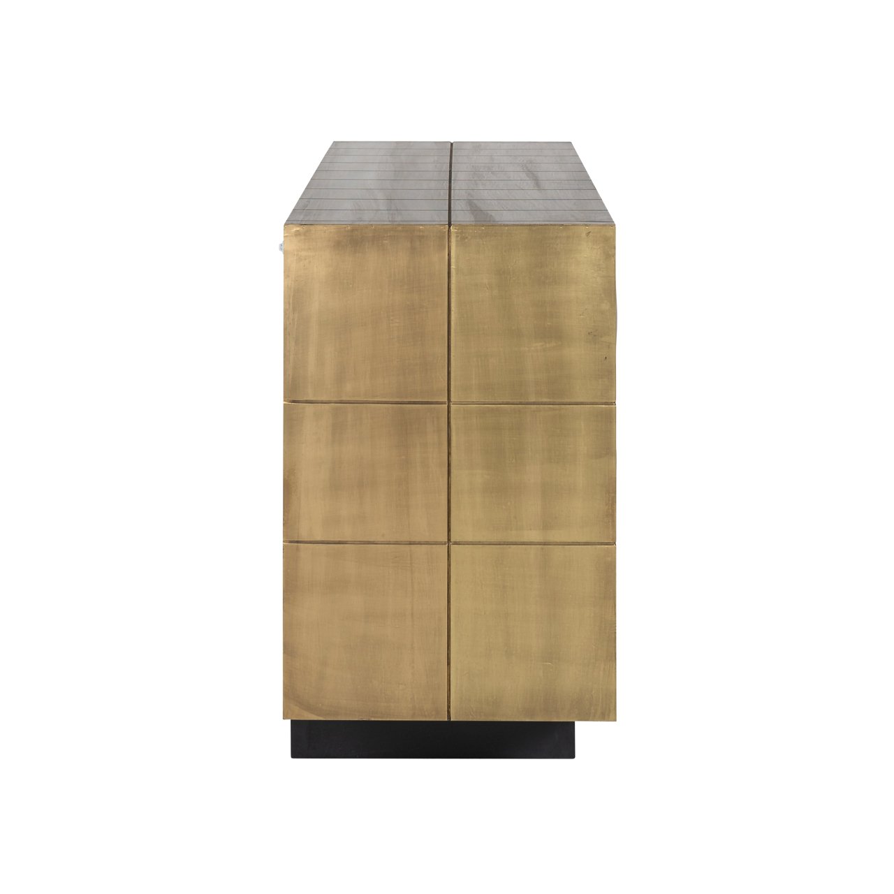 Sideboard Collada 3-türig (Gebürstetes Gold)