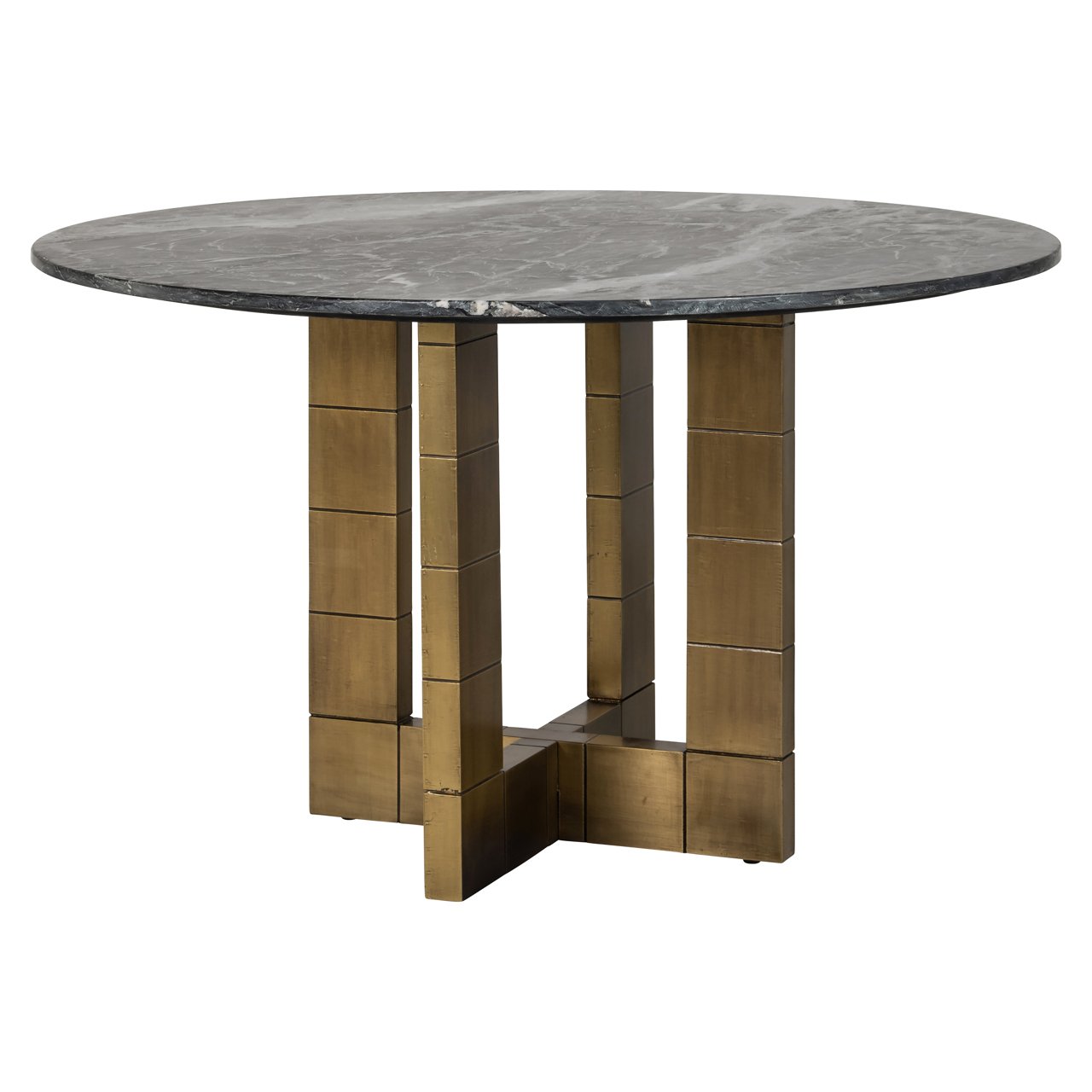 Dining table Collada black/gold 130Ø