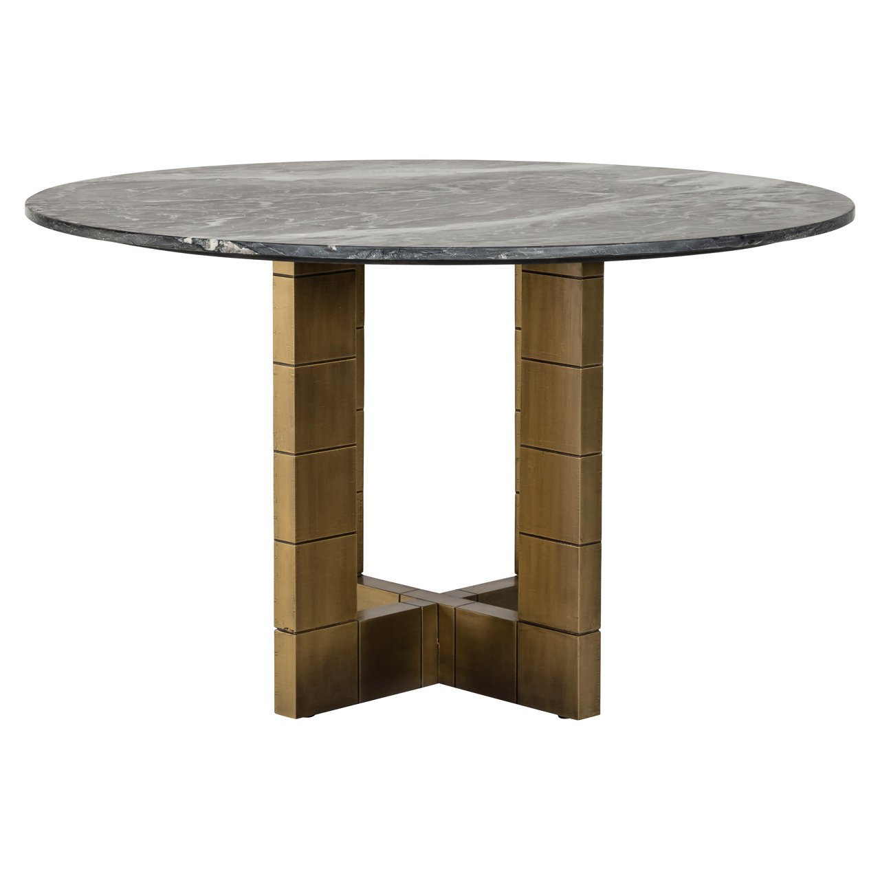 Dining table Collada black/gold 130Ø