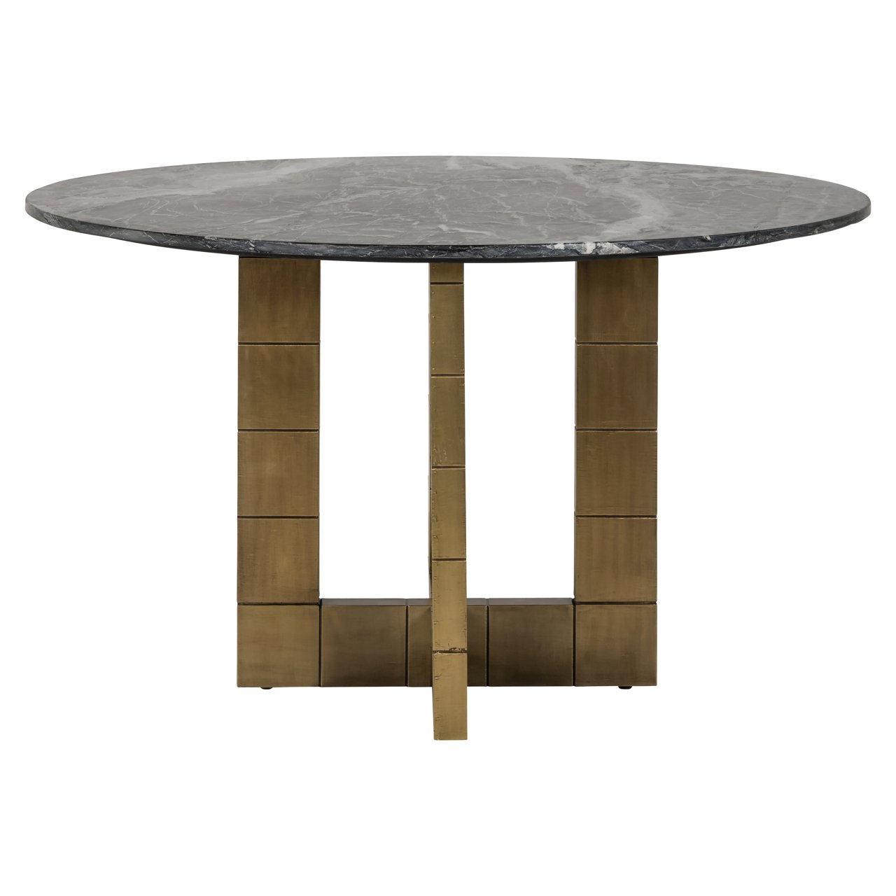 Dining table Collada black/gold 130Ø