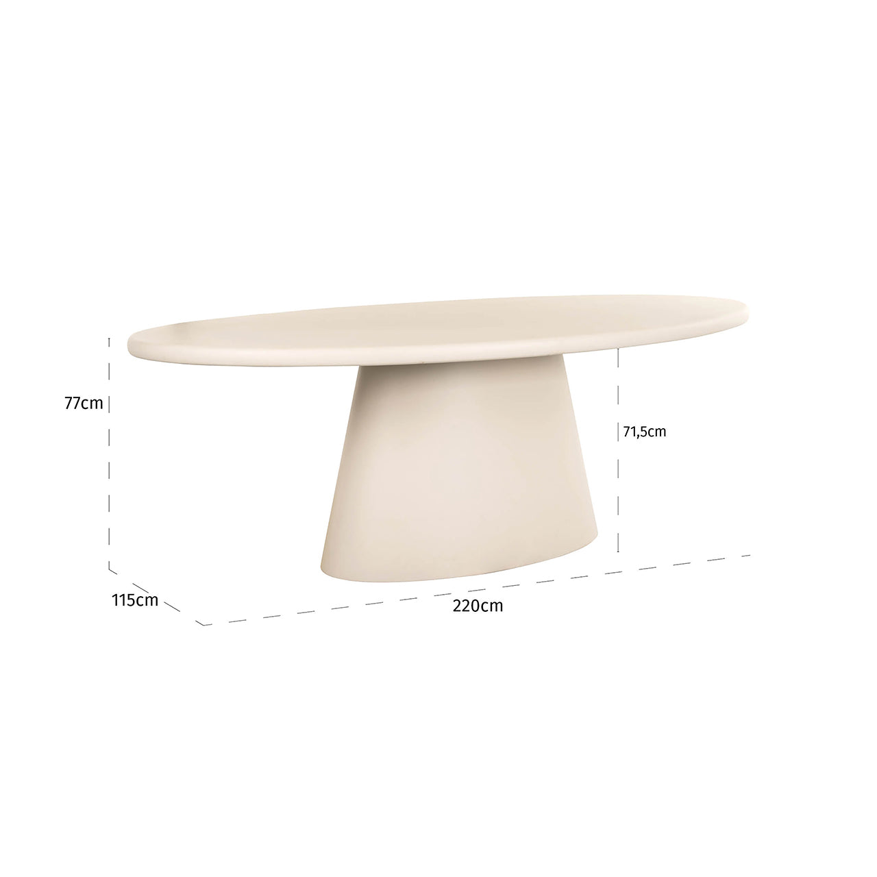 Dining table Clayton 220 (Beige)