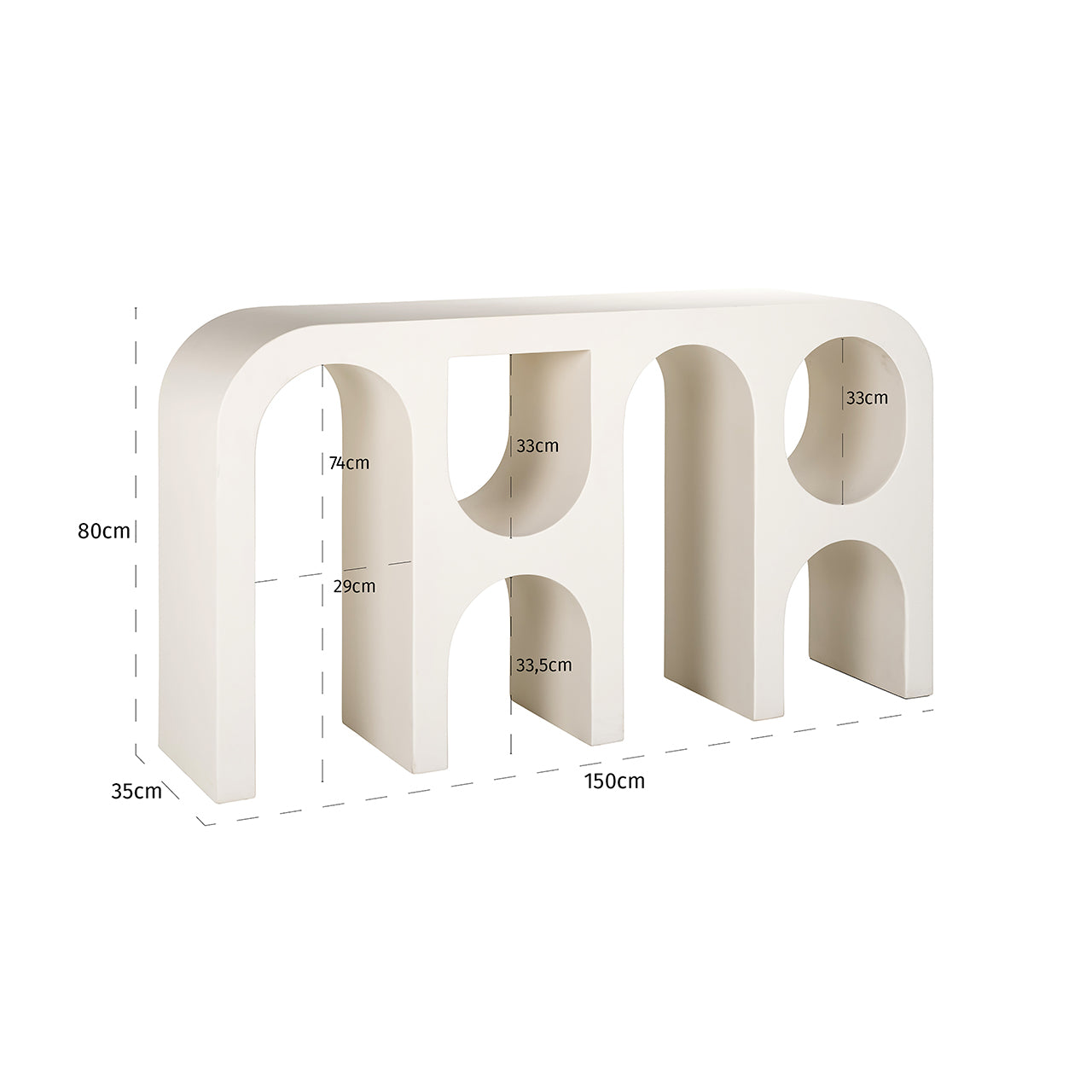 Konsole Bloomstone 150x80 (Weiß)