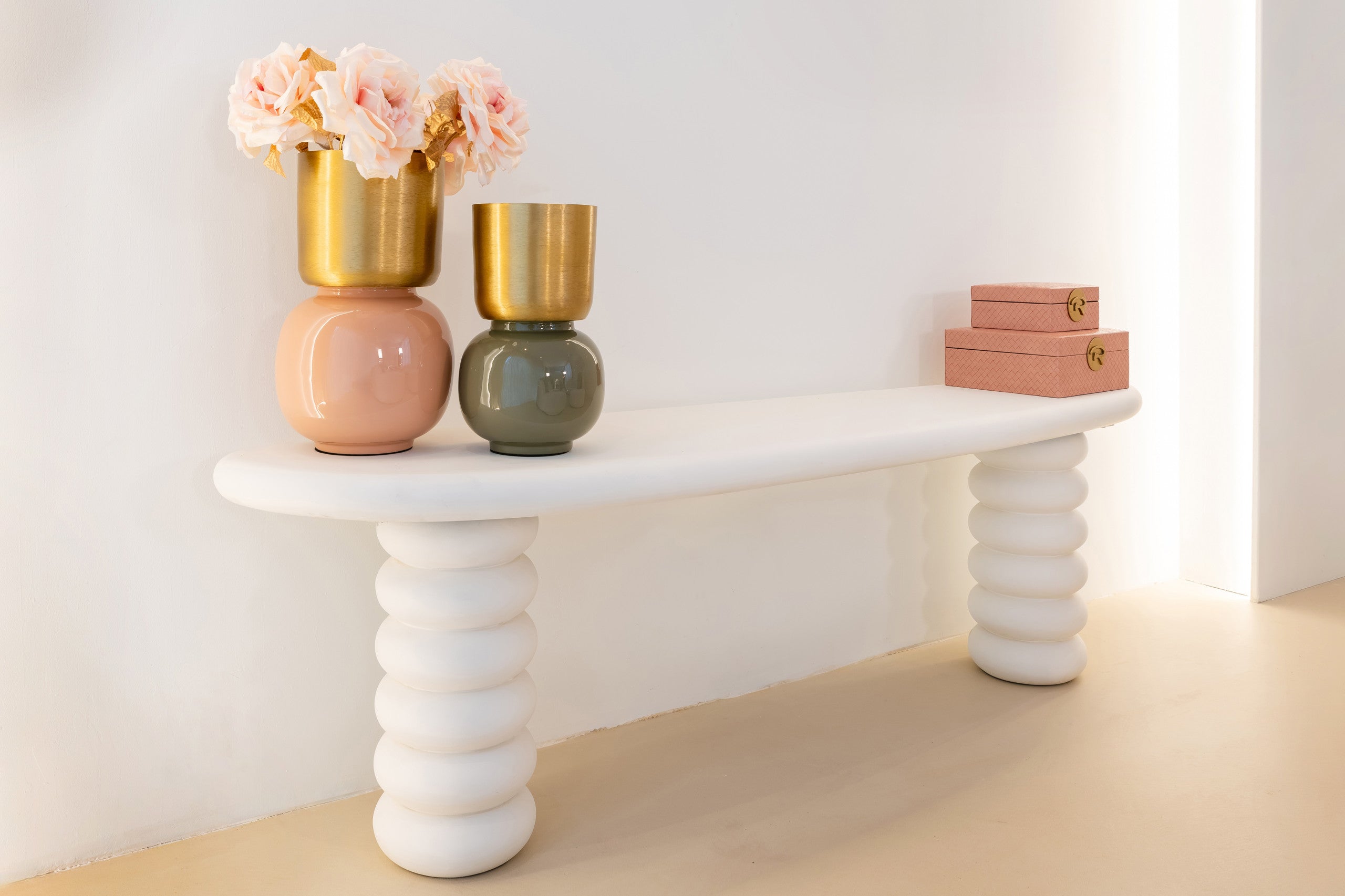 Vase Clover brushed gold