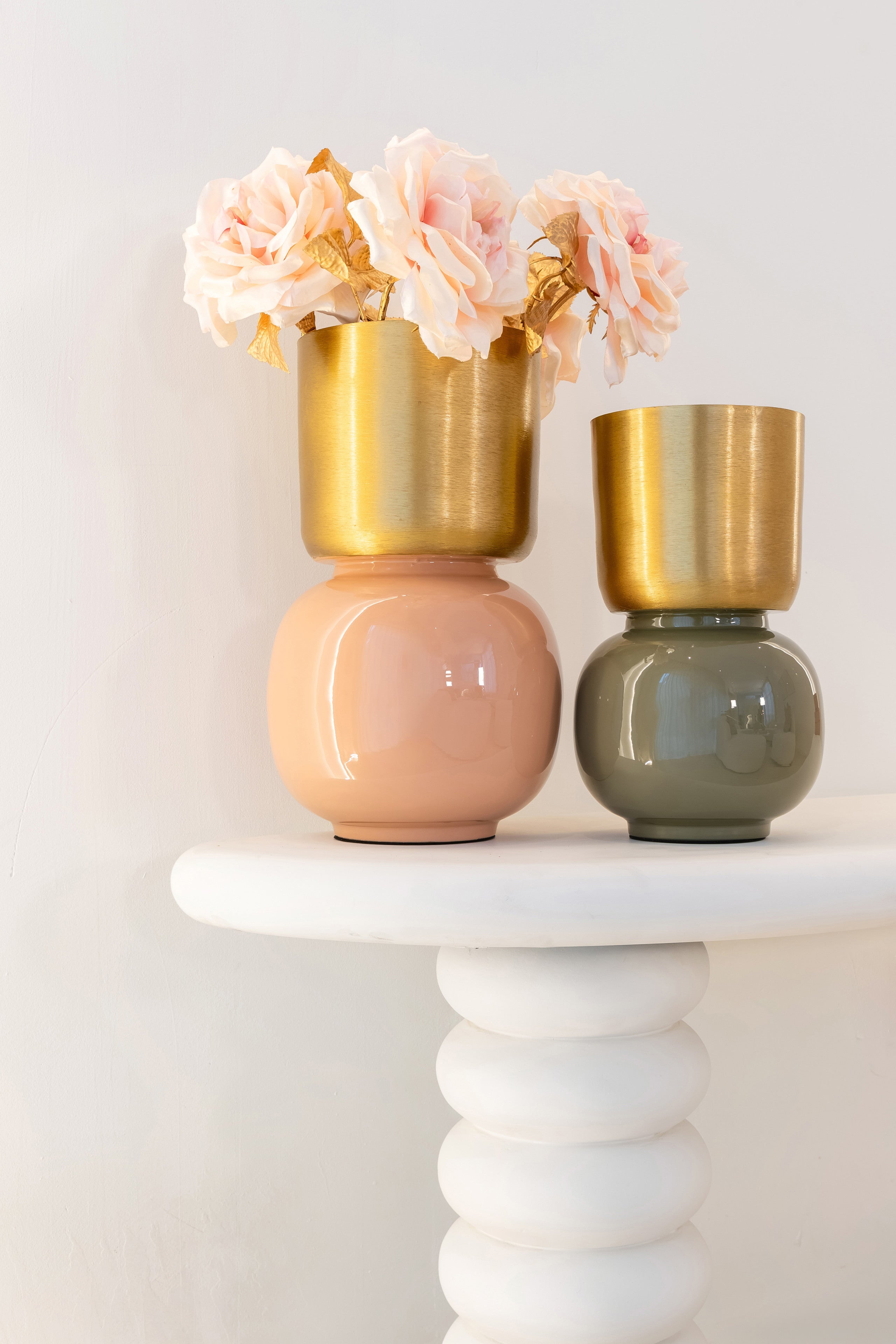 Vase Calla brushed gold