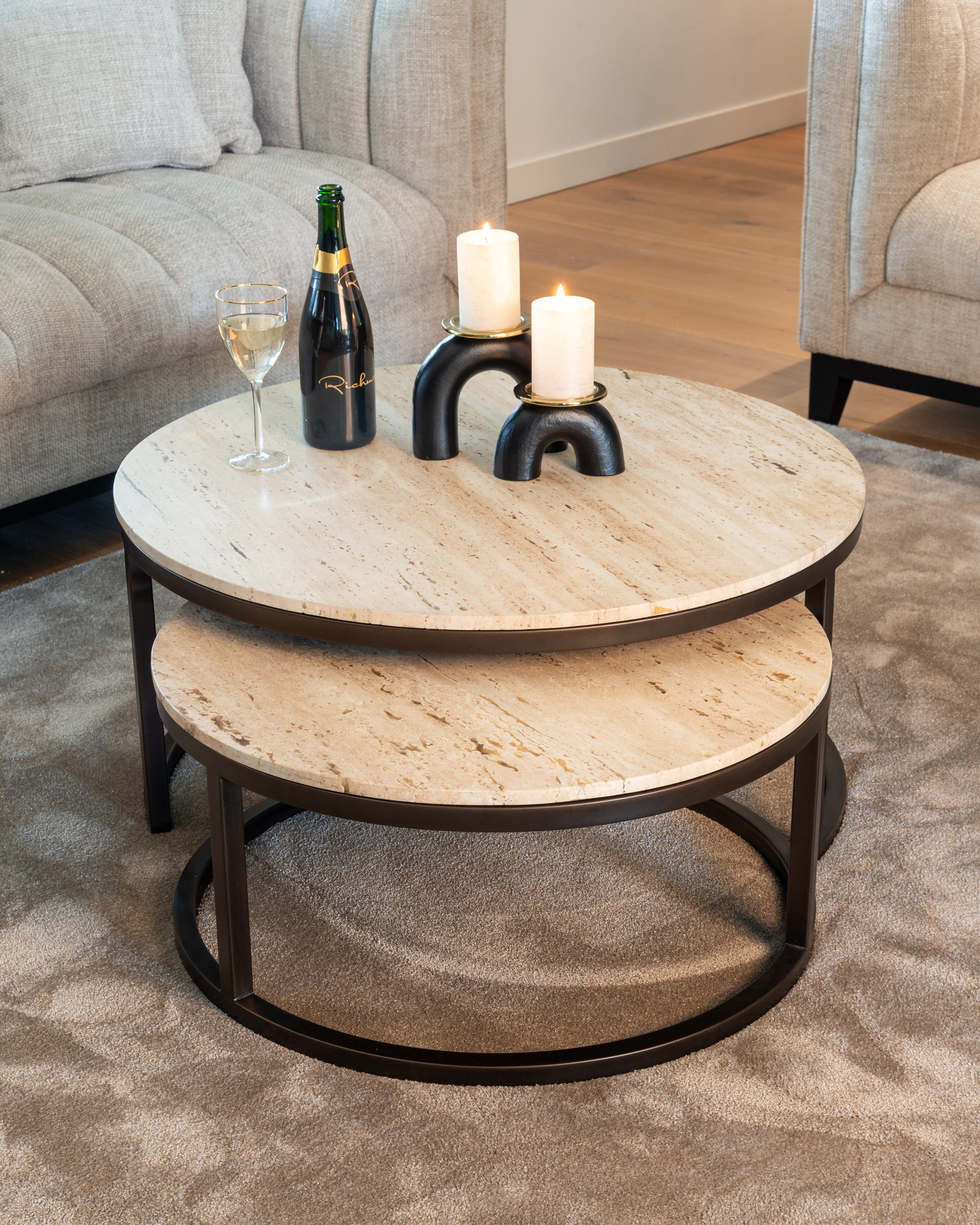 Coffee table Avalon bronze (Set of 2)