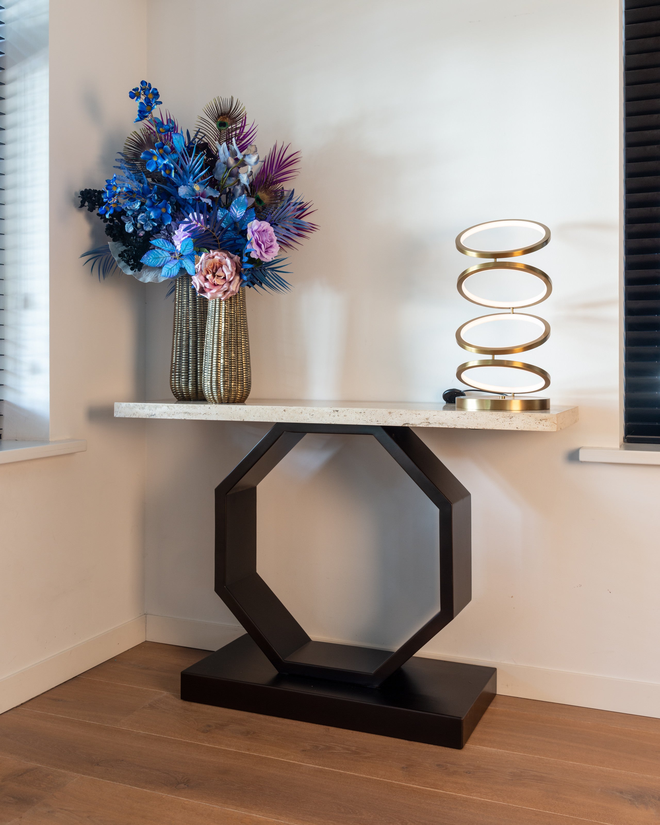 Vase Loran brushed gold large