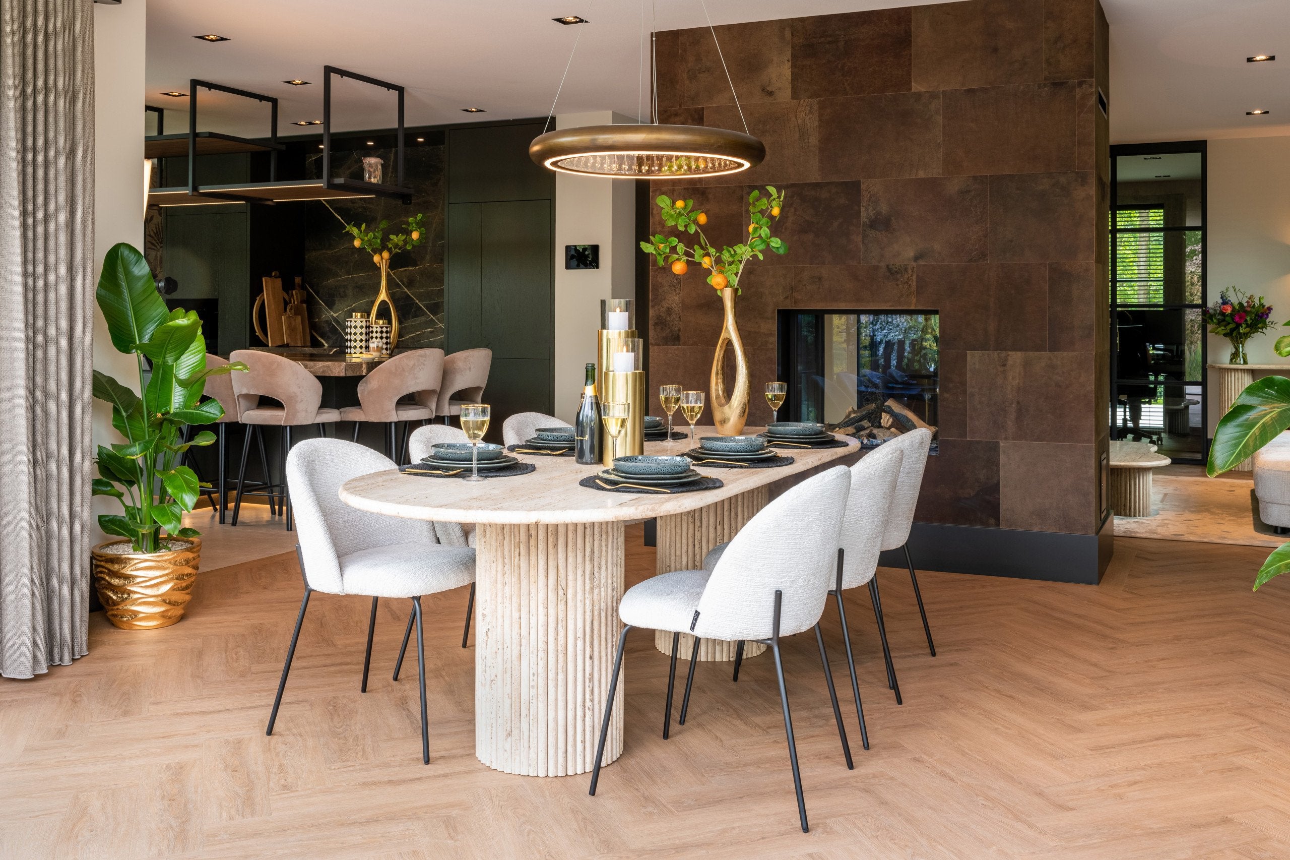 Counter stool Savoy khaki velvet