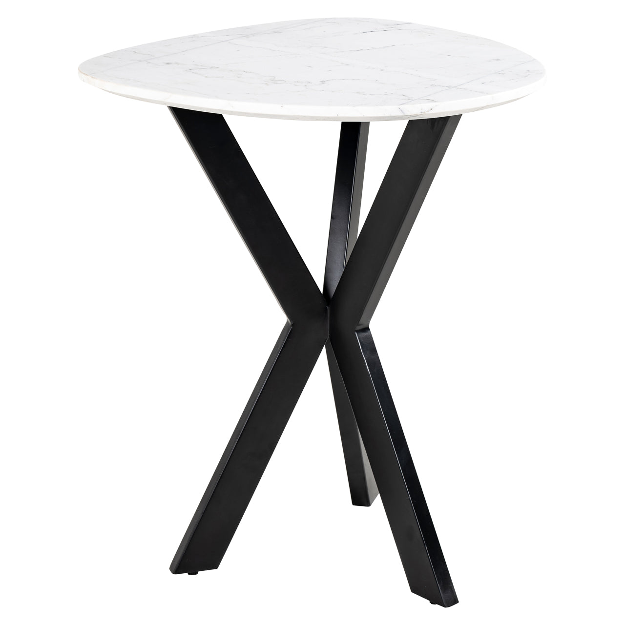 Beistelltisch Trocadero weiß (Schwarz/Weiß)