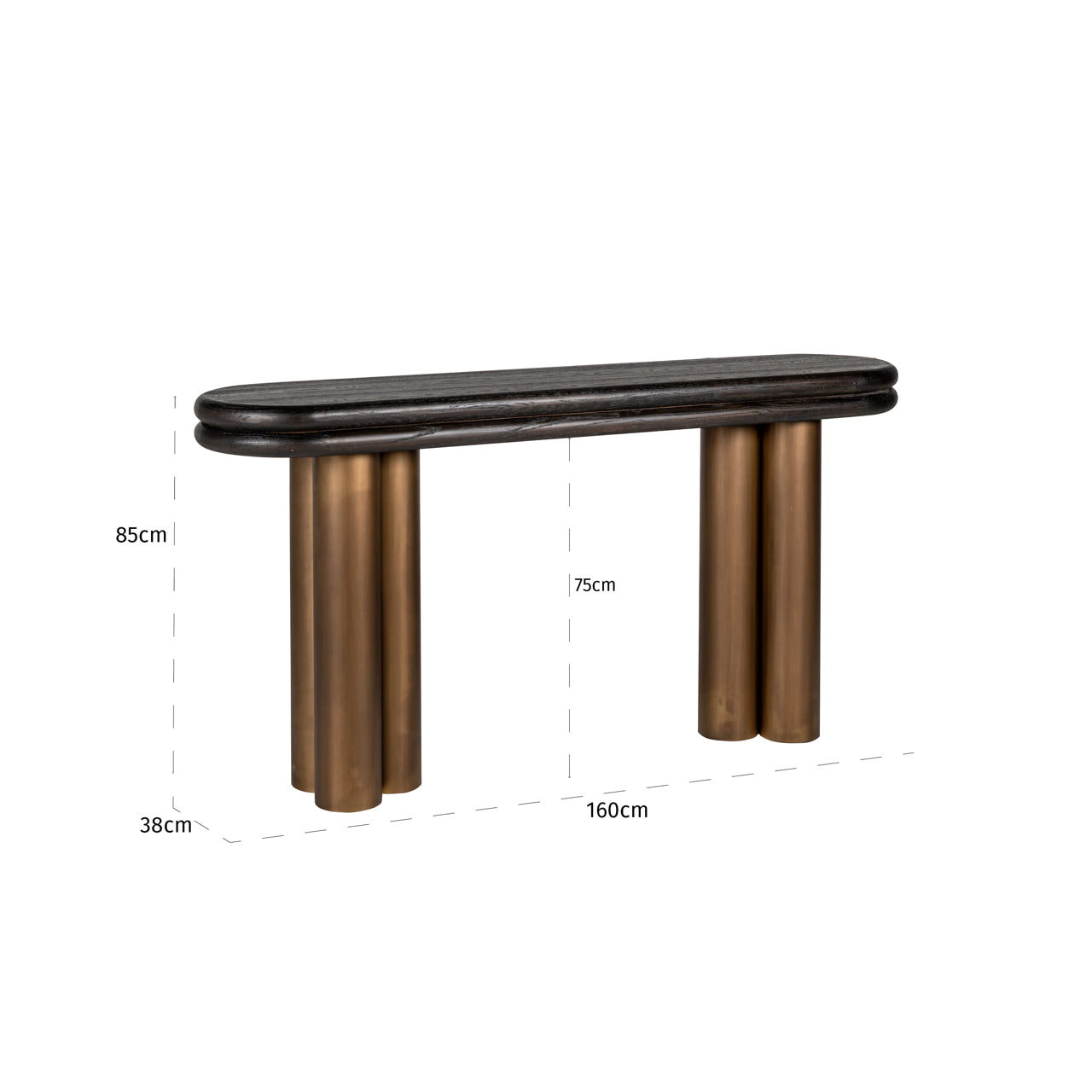 Console Macaron (Schwarz rustikal)