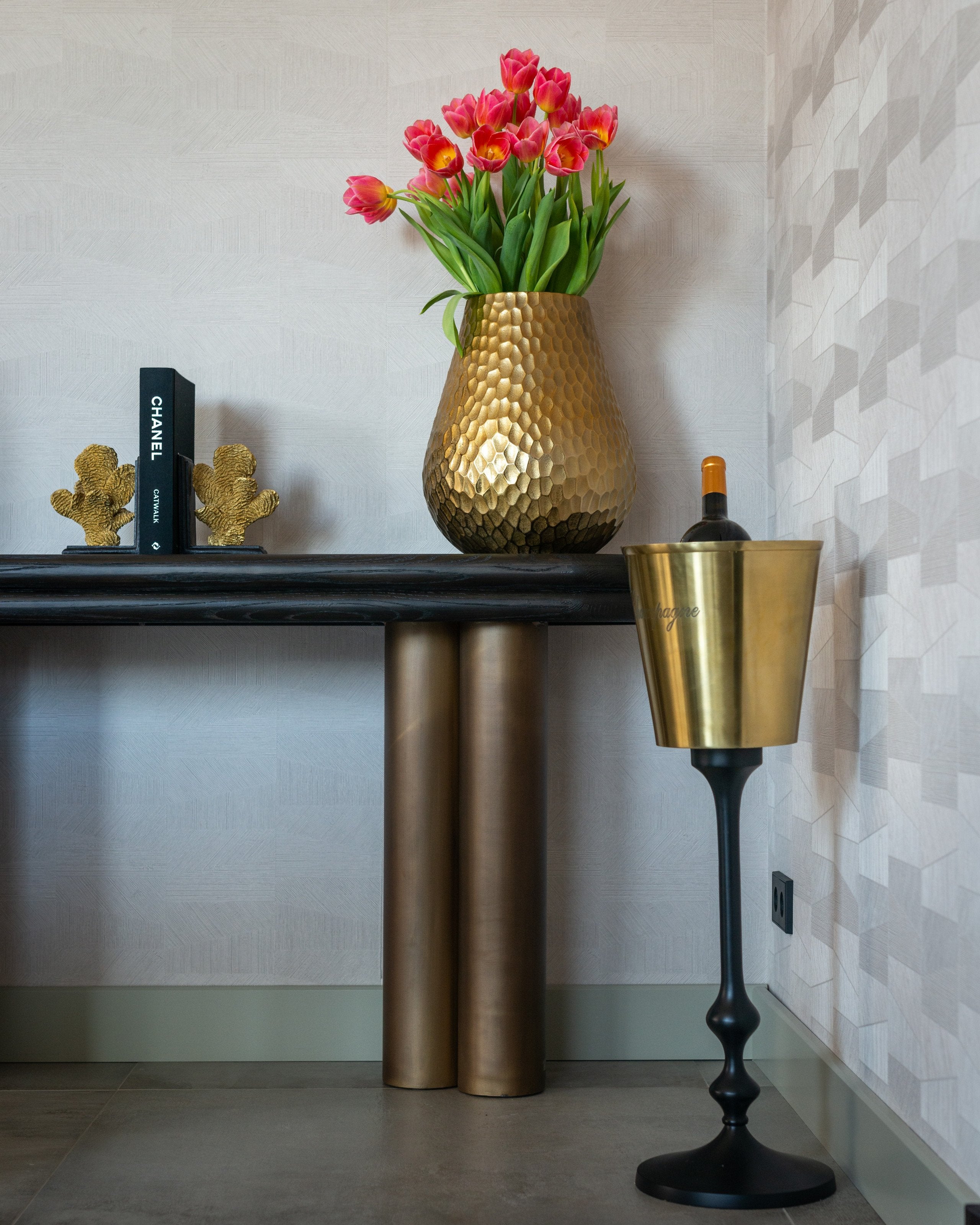 Console Macaron black rustic