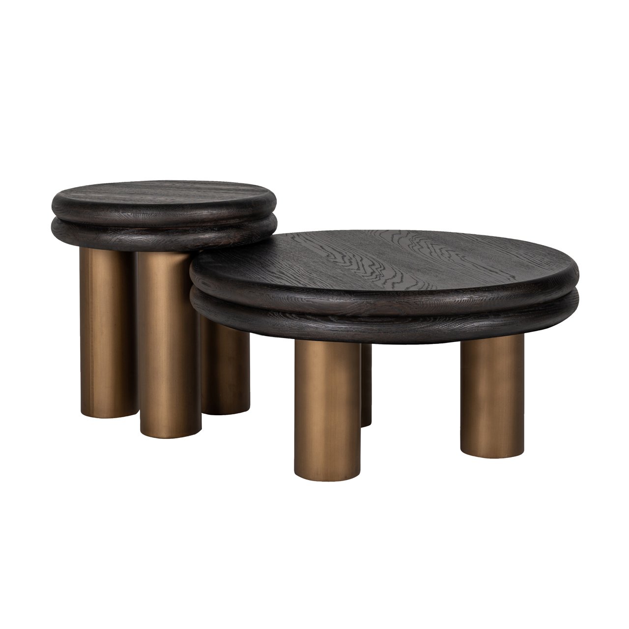 End table Macaron black rustic