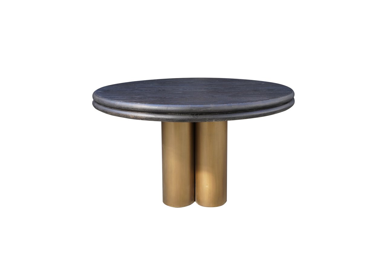 Dining table Macaron black rustic 130Ø