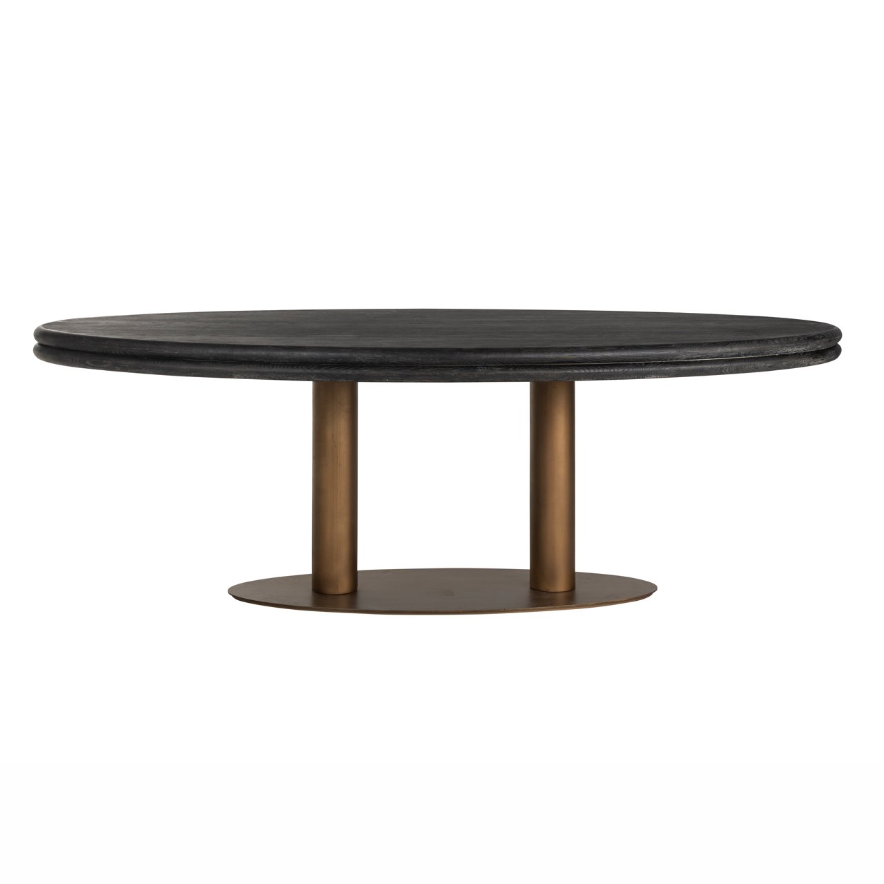 Dining table Macaron black rustic oval 235