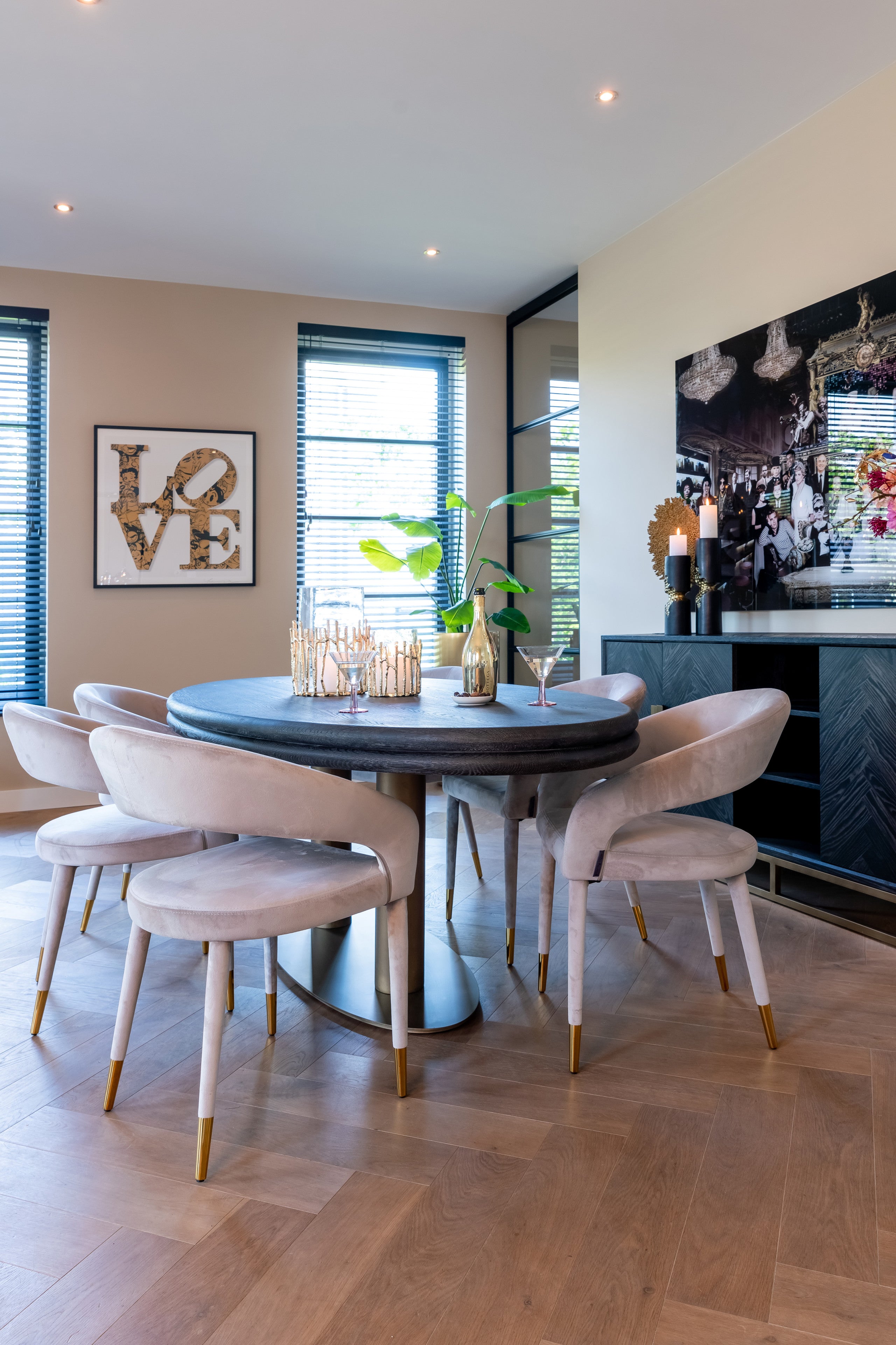 Dining chair Gia brown chunky