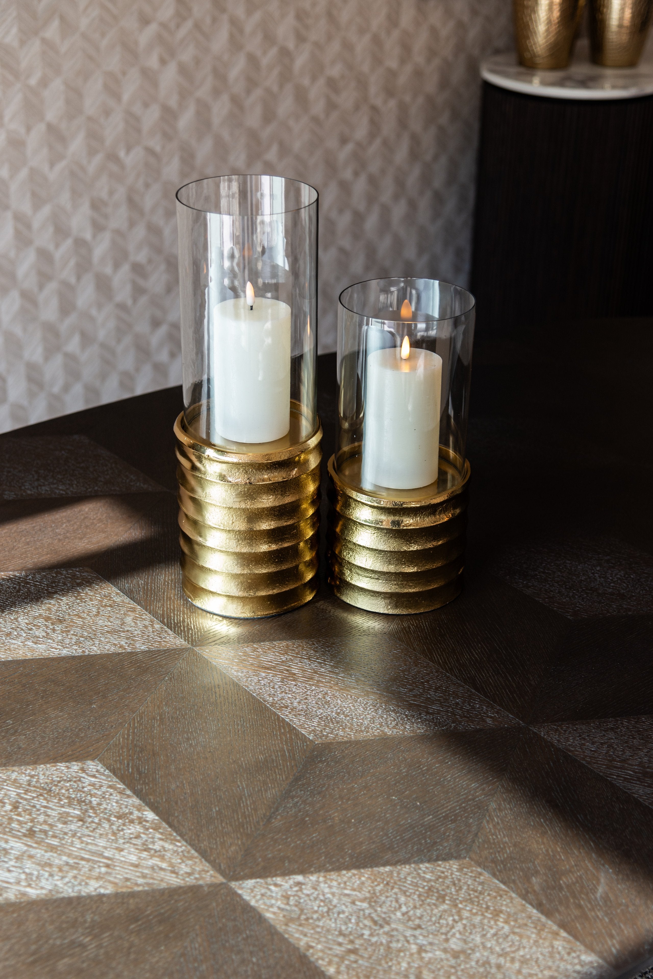 Hurricane light Bodil gold small