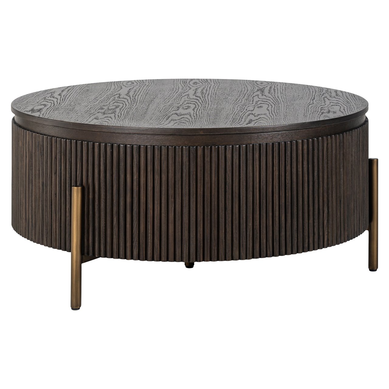 Coffee table Luxor brown 95Ø