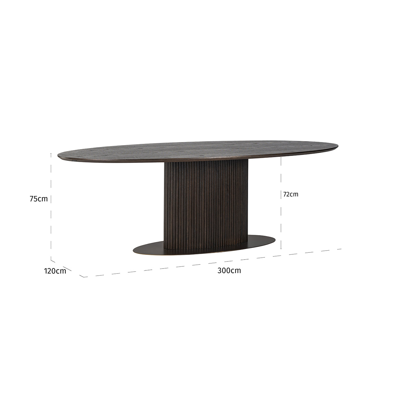 Dining table Luxor oval 300 (Brown)