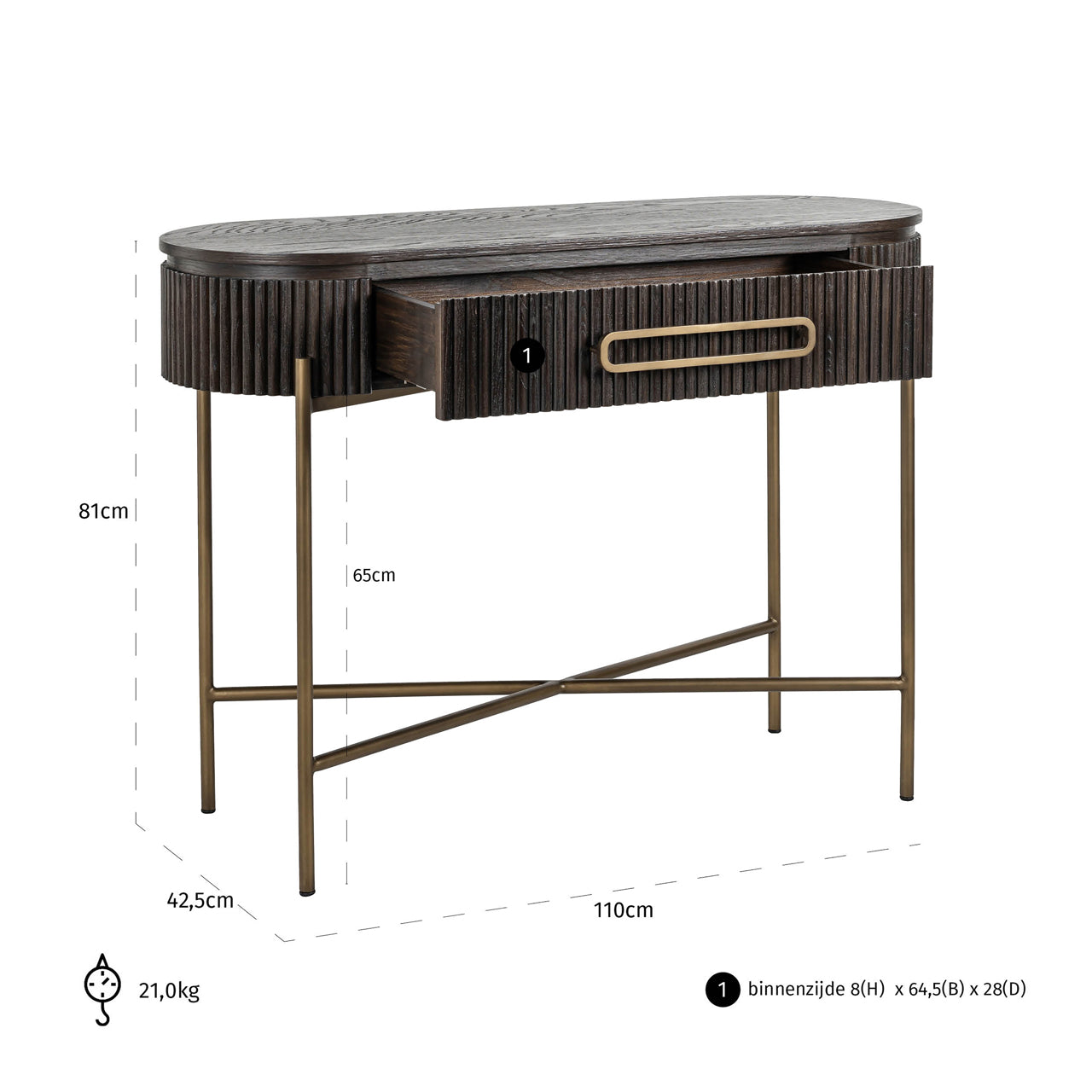 Console Luxor brown