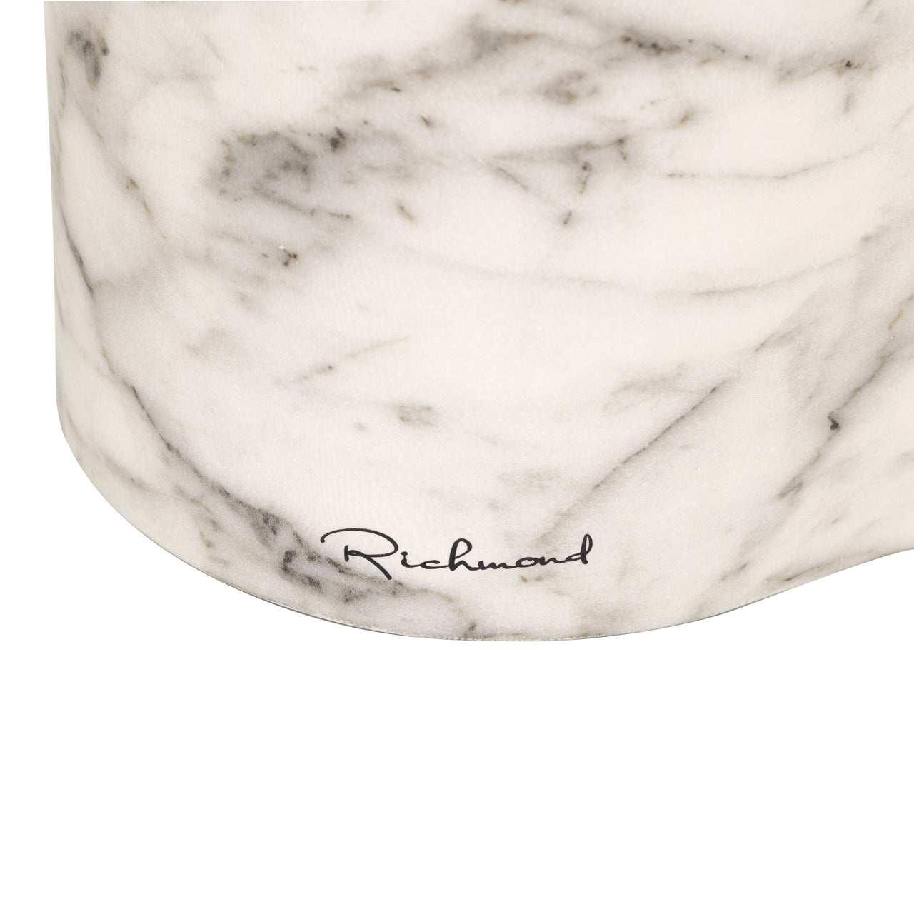 Outdoor end table Rockyard white marble look
