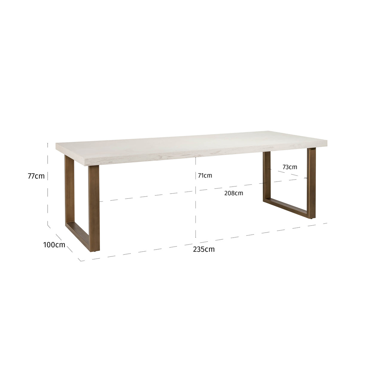 Dining table Whitebone verona grey 235