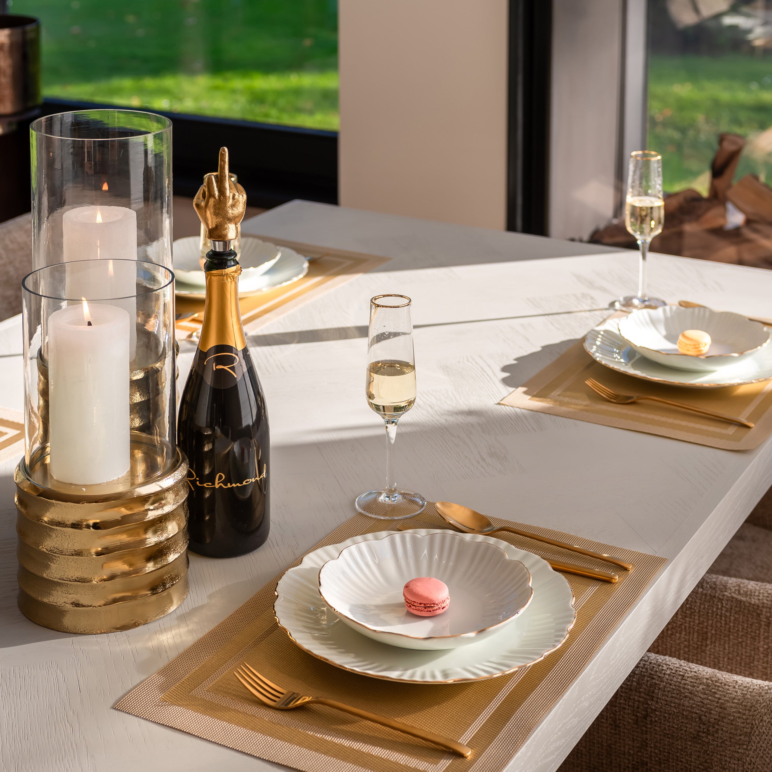 Hurricane light Bodil gold small