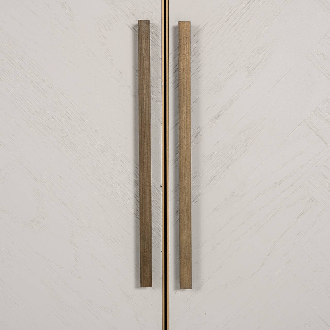 Sideboard Whitebone brass 4-doors (Verona Grey)