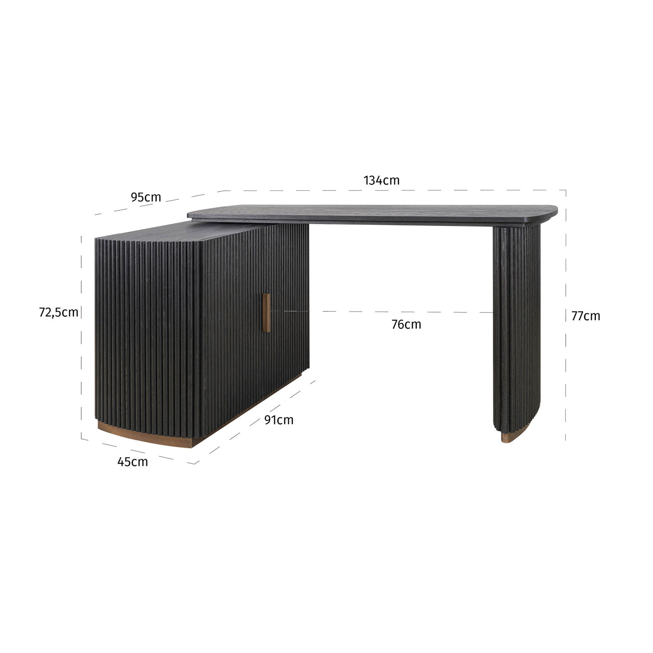 Desk Cambon dark coffee