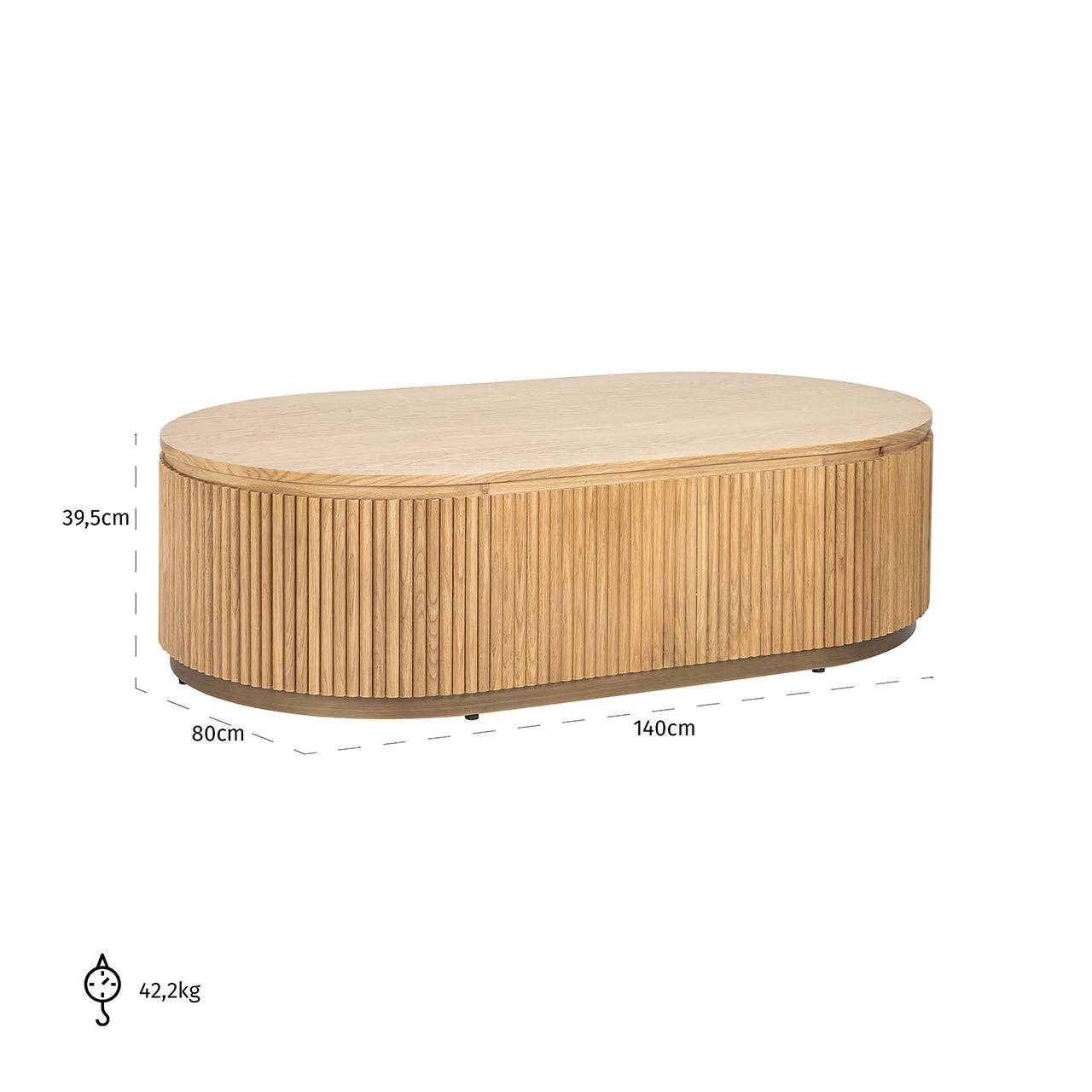 Coffee table Belfort capsule (Natural oak)