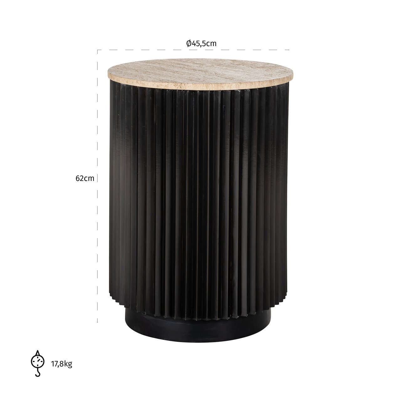 End table Hampton dark brown 45Ø
