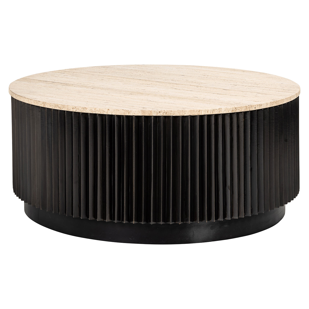 Coffee table Hampton dark brown 90Ø