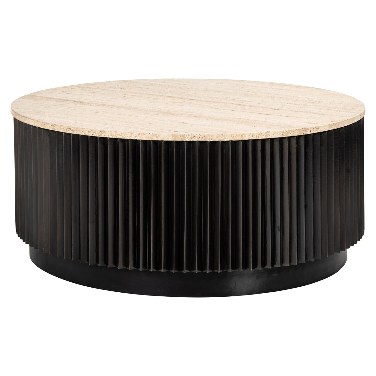 Coffee table Hampton dark brown 90Ø