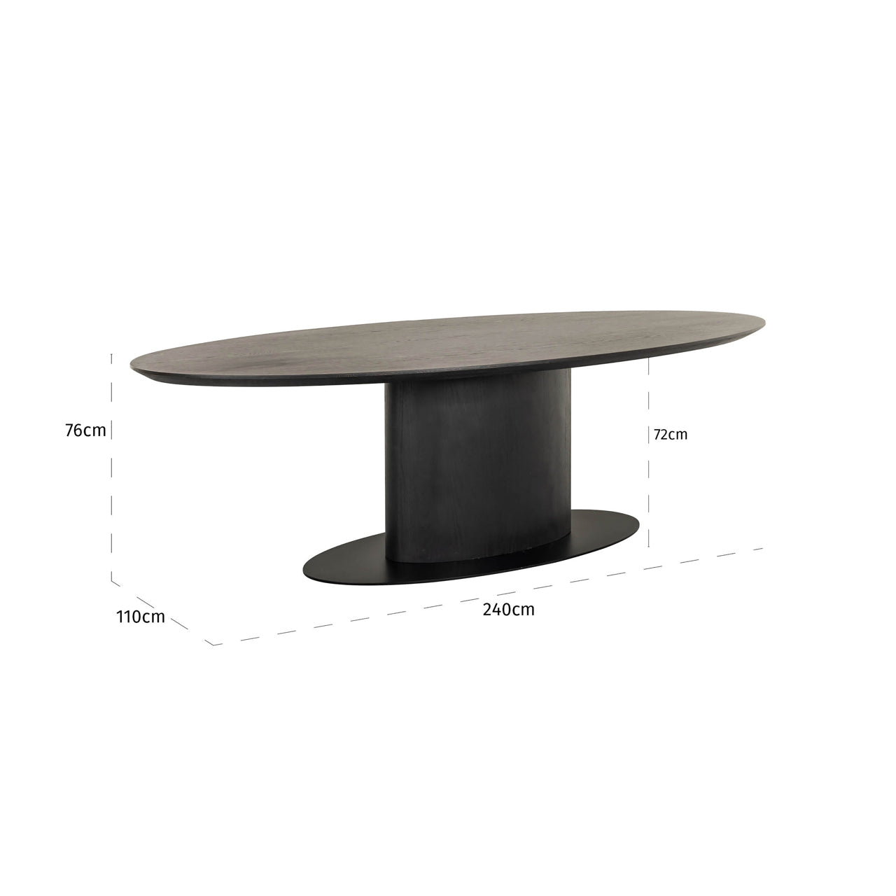 Dining table Gordon dark coffee 240