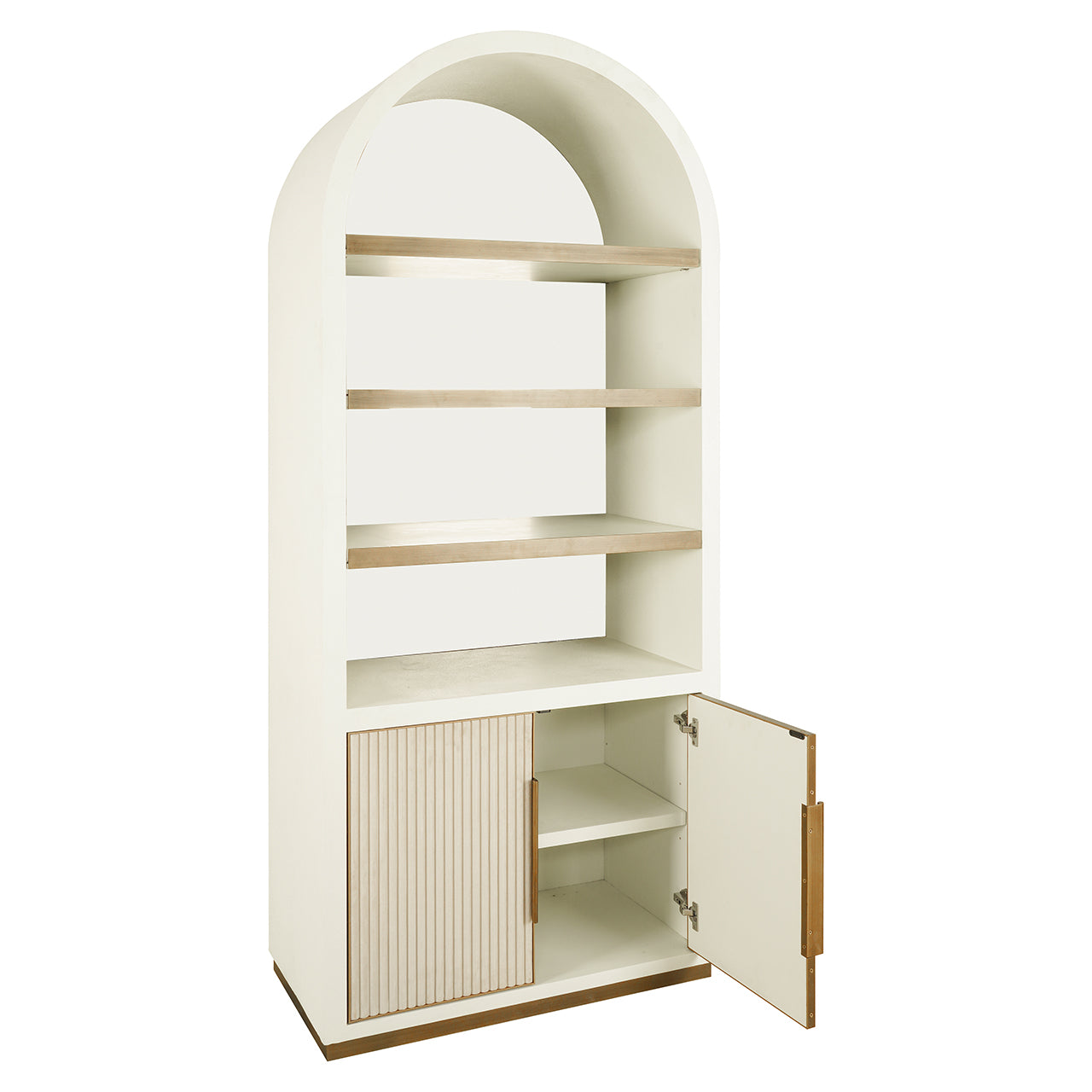 Display cabinet Tivoli with arched top 2-doors 3-shelves (White)