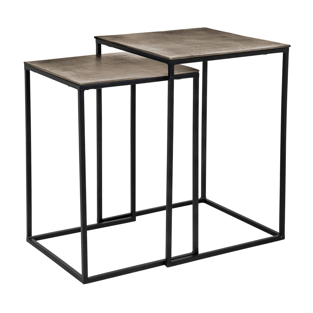 Coffee table Finn champagne gold (Set of 2)