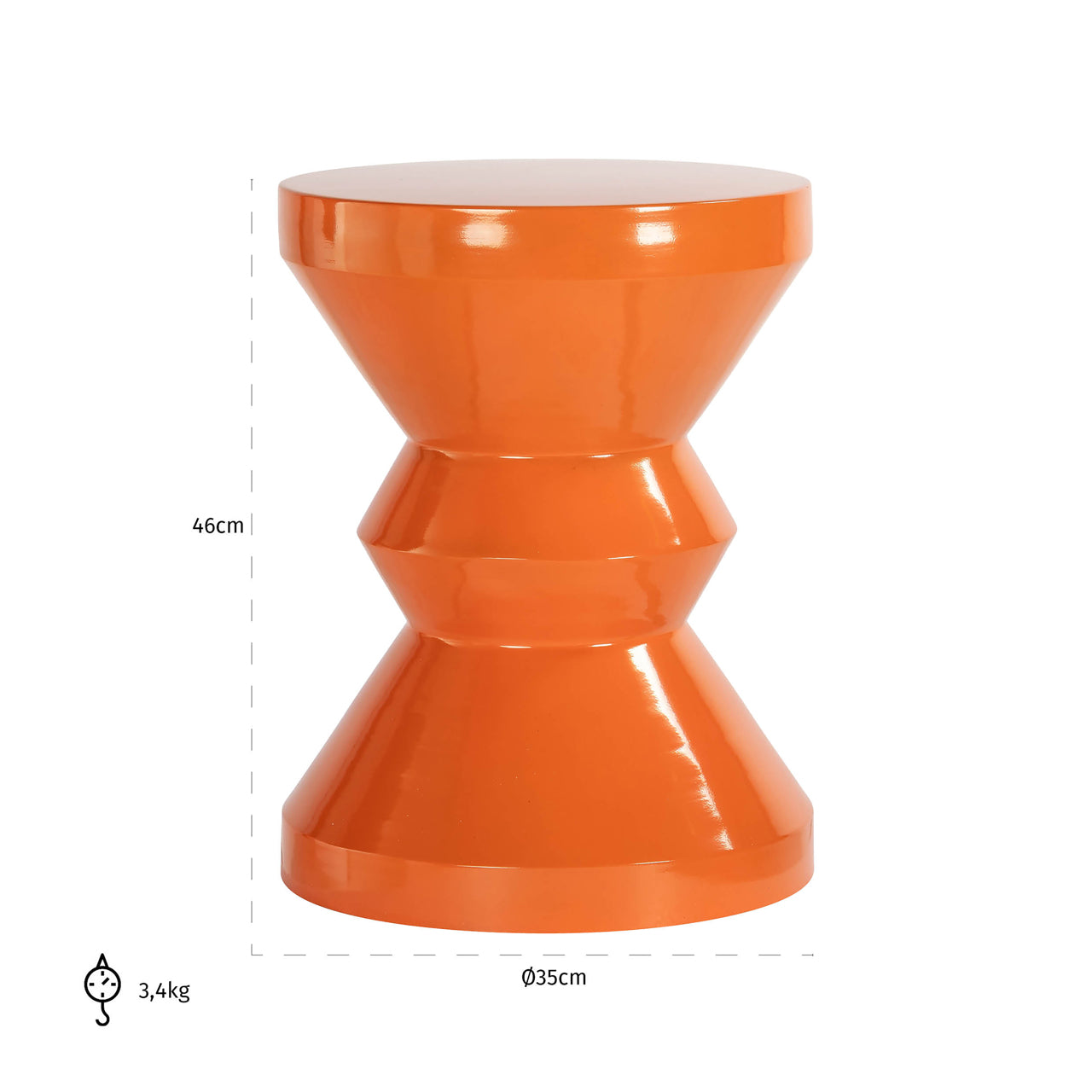 End table Diablo orange 35Ø