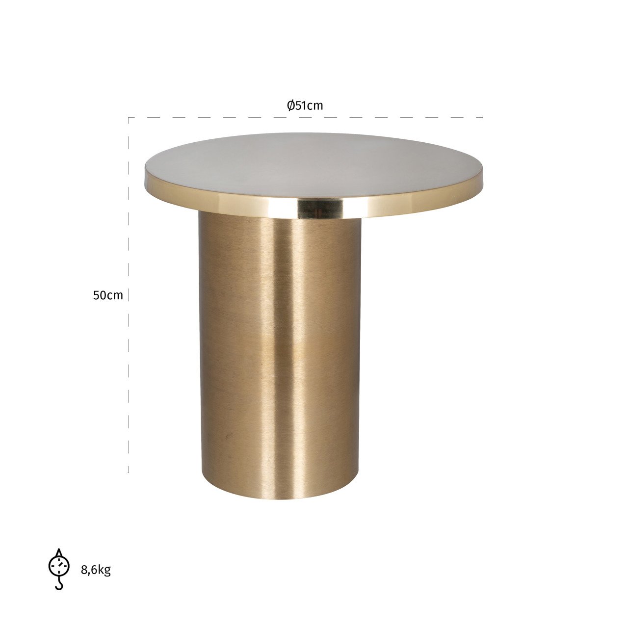 End table Naya brushed gold